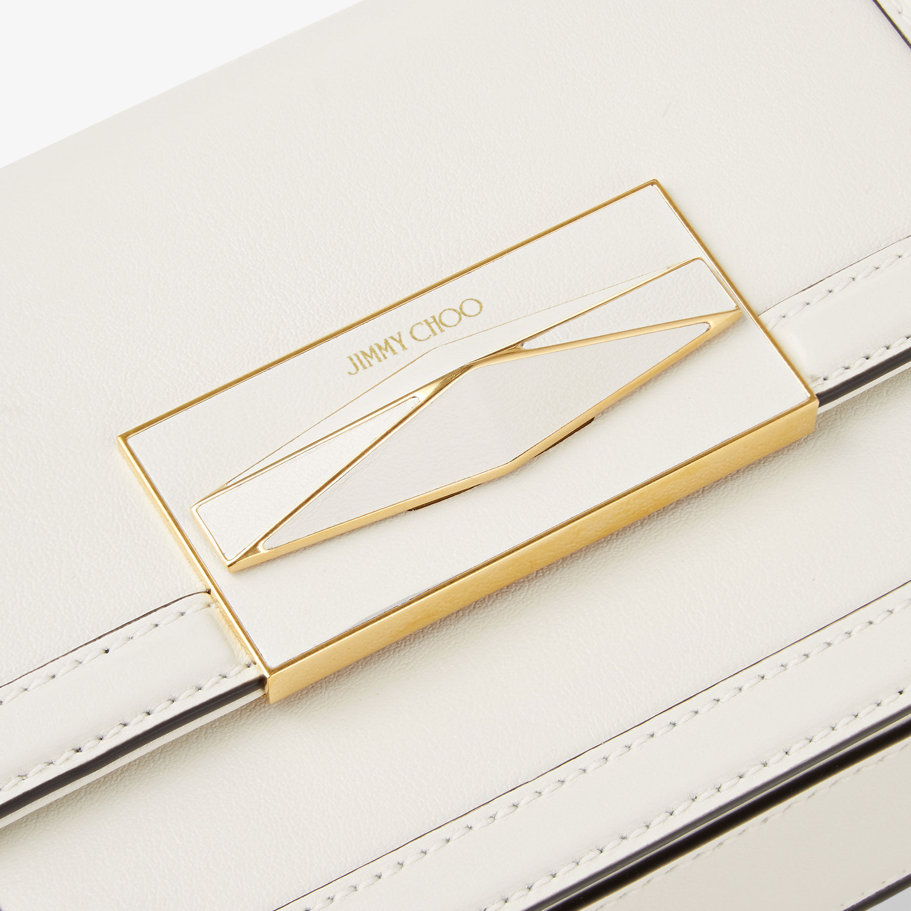 Diamond Crossbody Latte Smooth Calf Leather Crossbody Bag