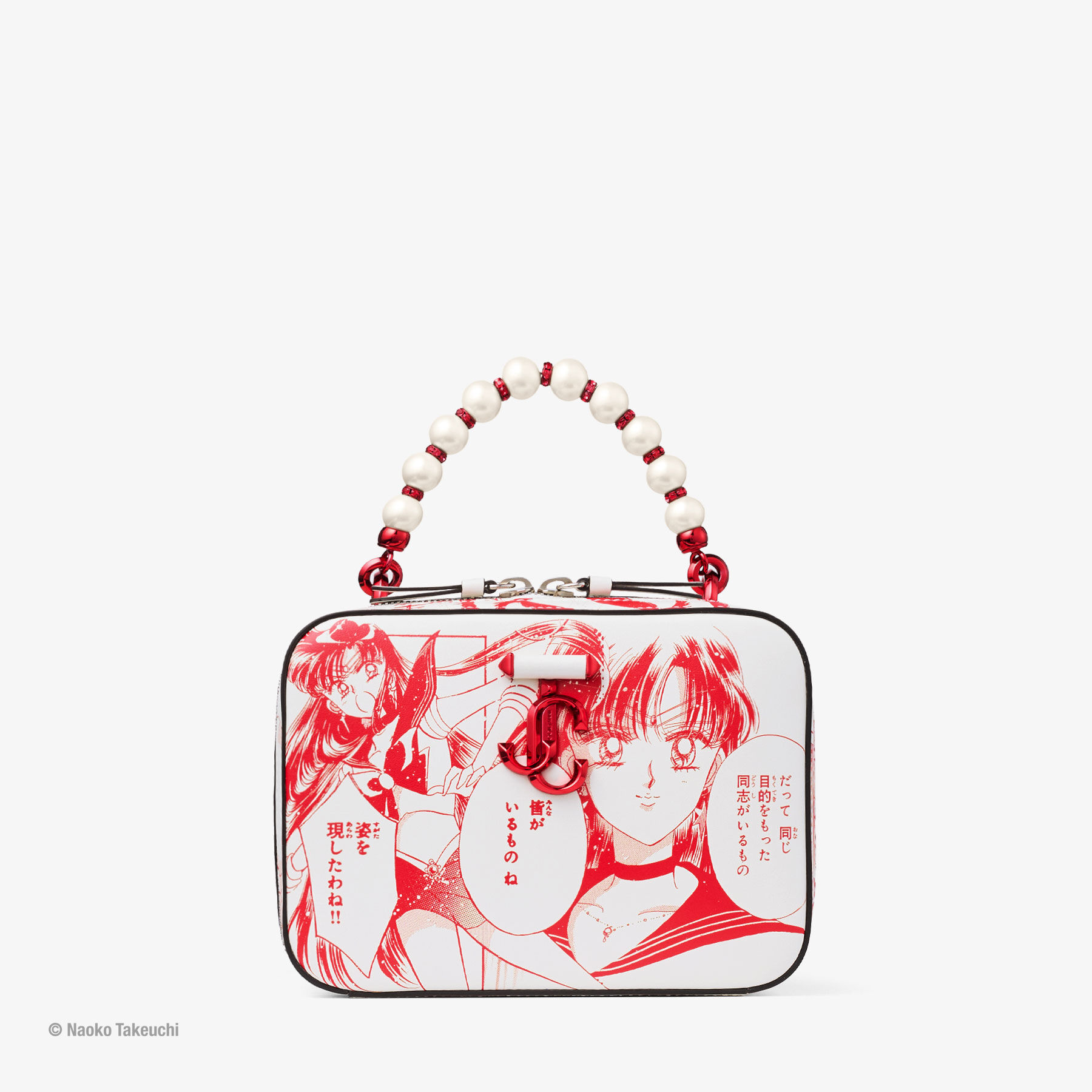 Sailor Mars Avenue Vanity Bag Red Manga Print Leather Handbag