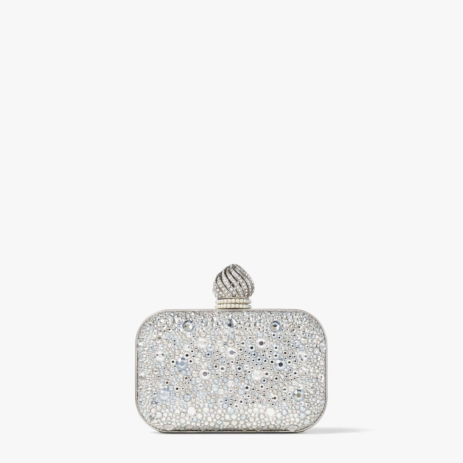 Micro Cloud Crystal Suede Mini Bag with Crystal Dome Clasp
