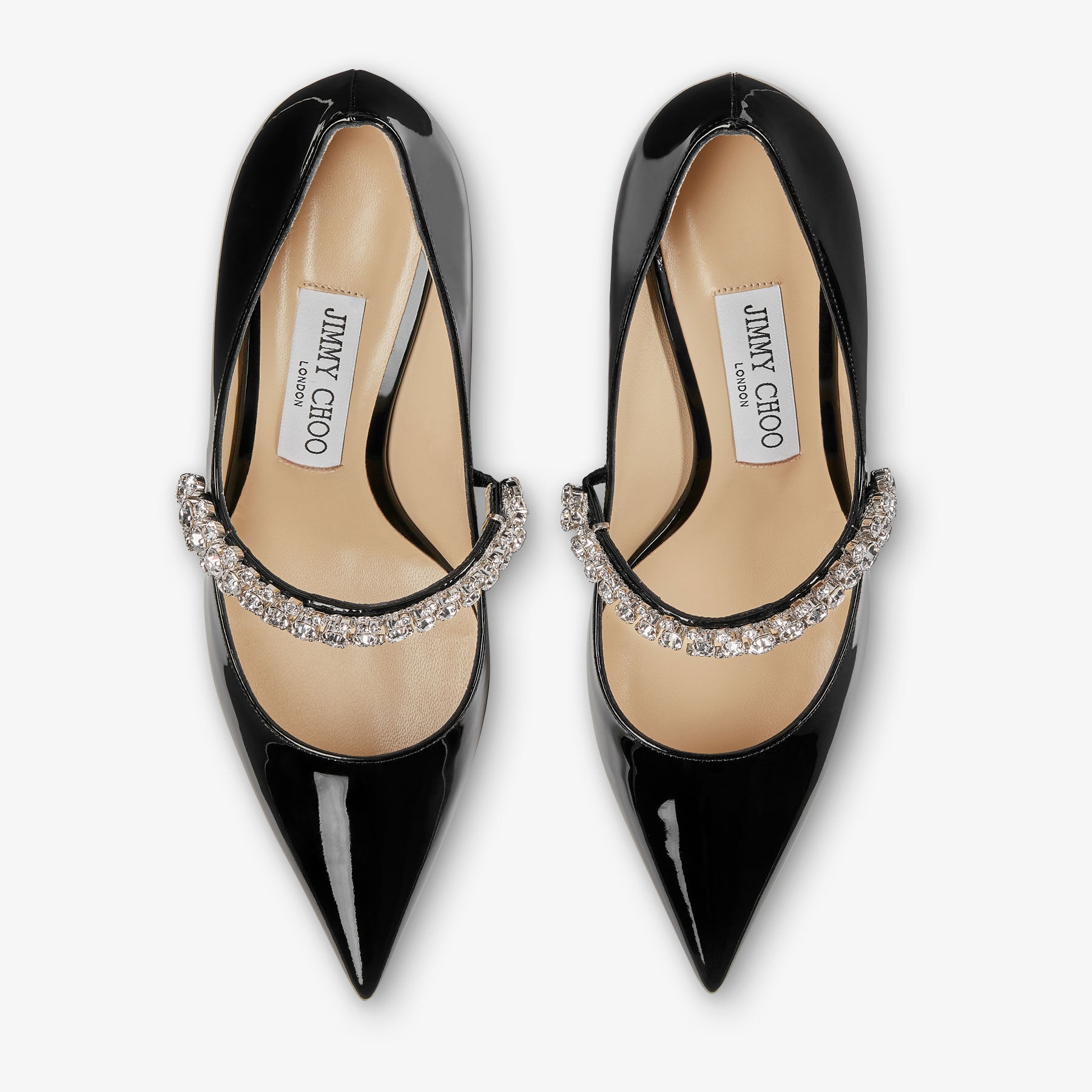 Bing Pump 65 Black Patent Leather Pumps with crystals