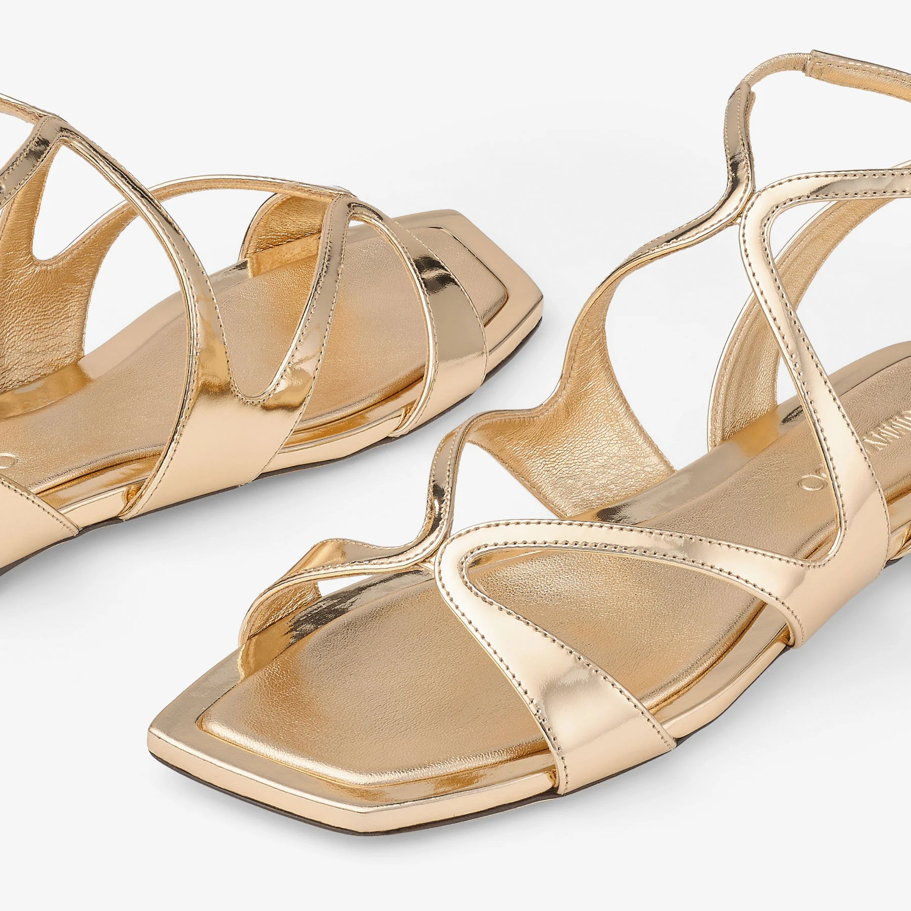 Ayla Flat Gold Metallic Leather Flats