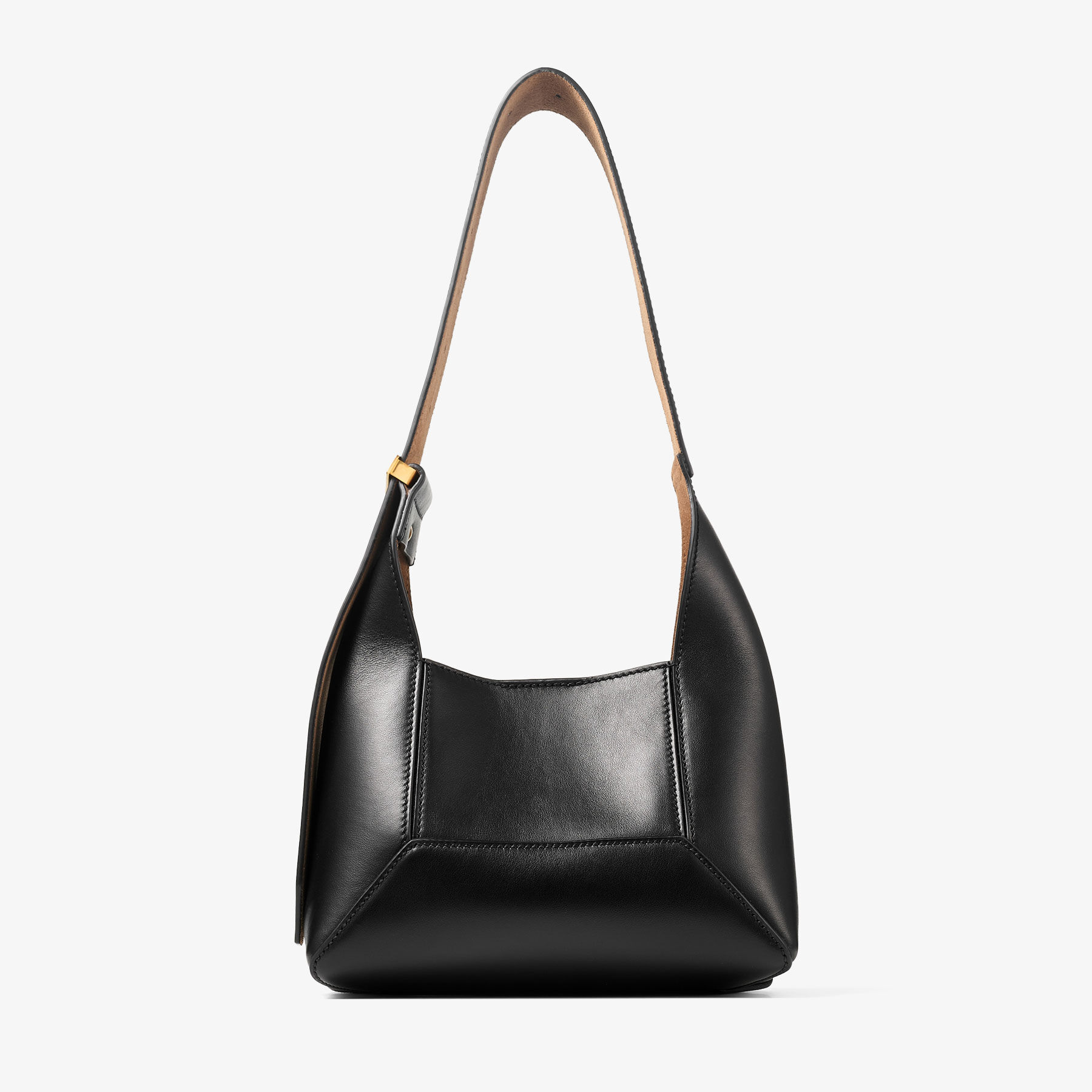Diamond Hobo S Black Leather Shoulder Bag