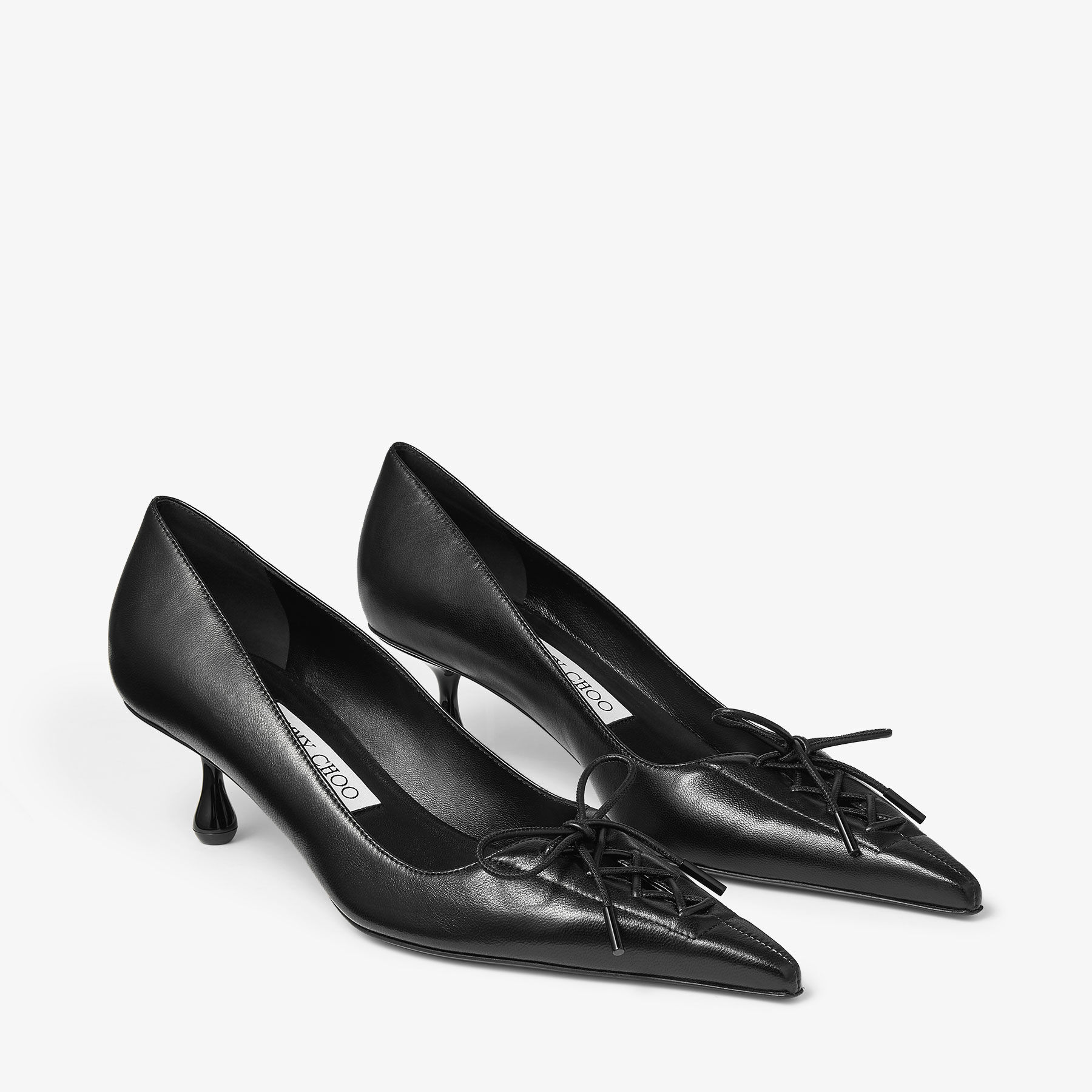 Scarlett 50 Black Nappa Leather Pumps