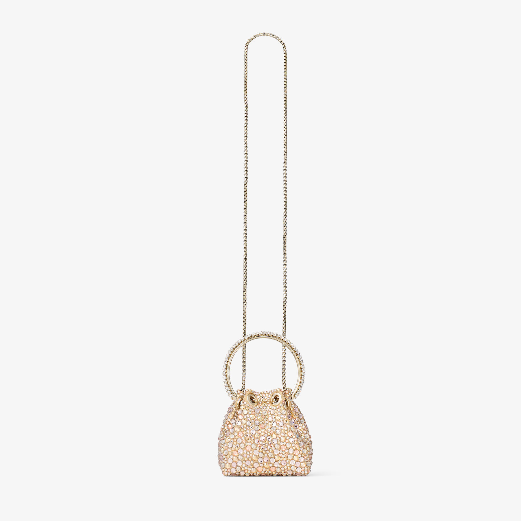 Micro Bon Bon Gold Satin Crystal Mini Bag