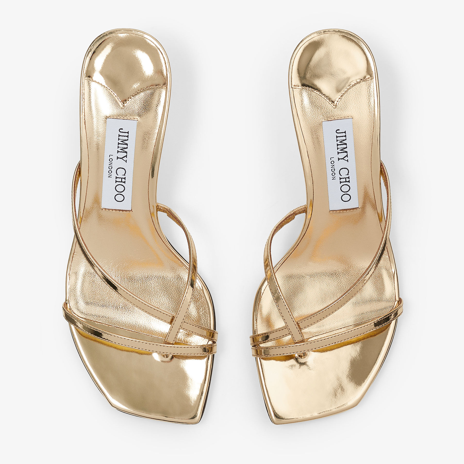 Etana Mule 50 Gold Metallic Leather Mules