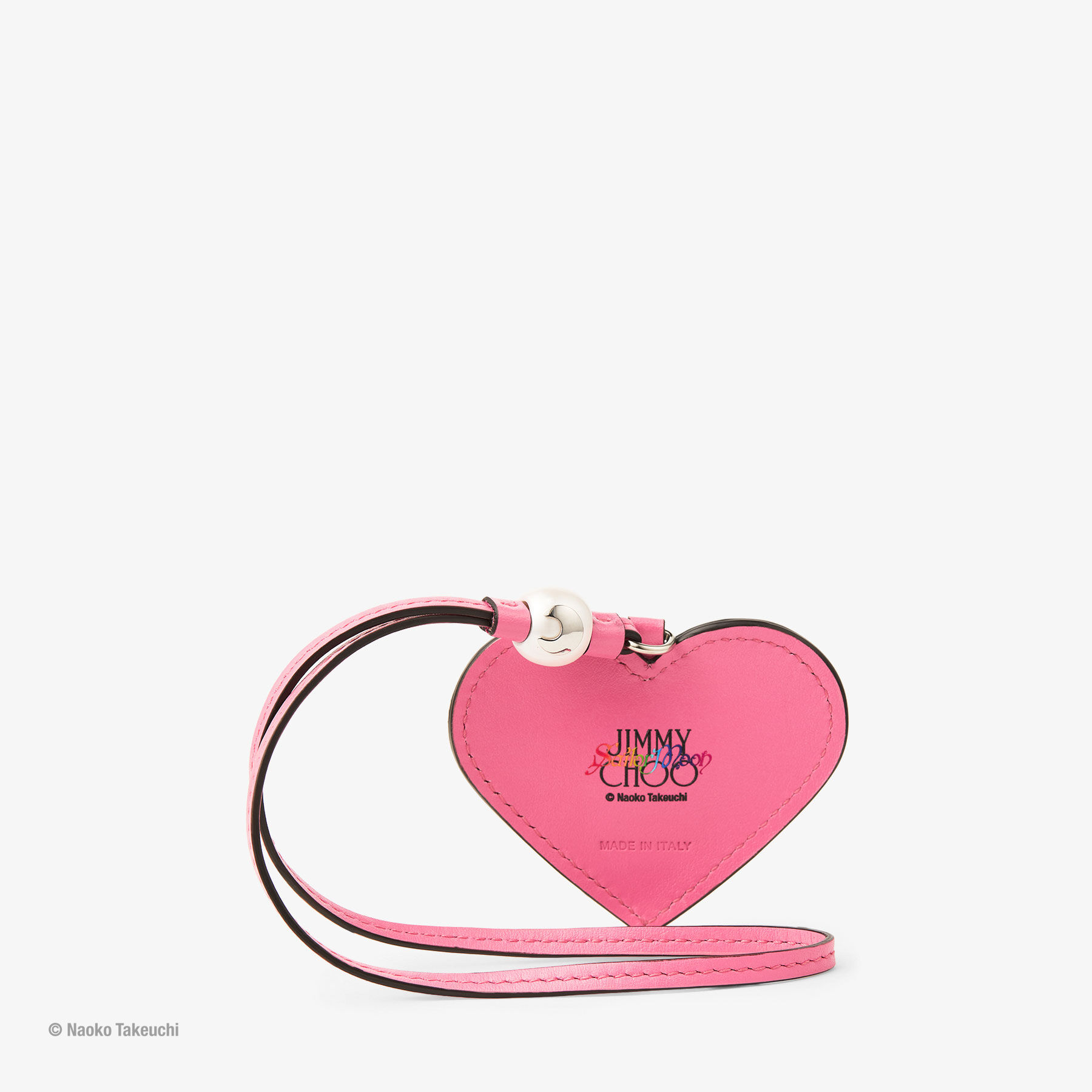 Super Sailor Moon Heart Charm Pink Leather Heart Charm