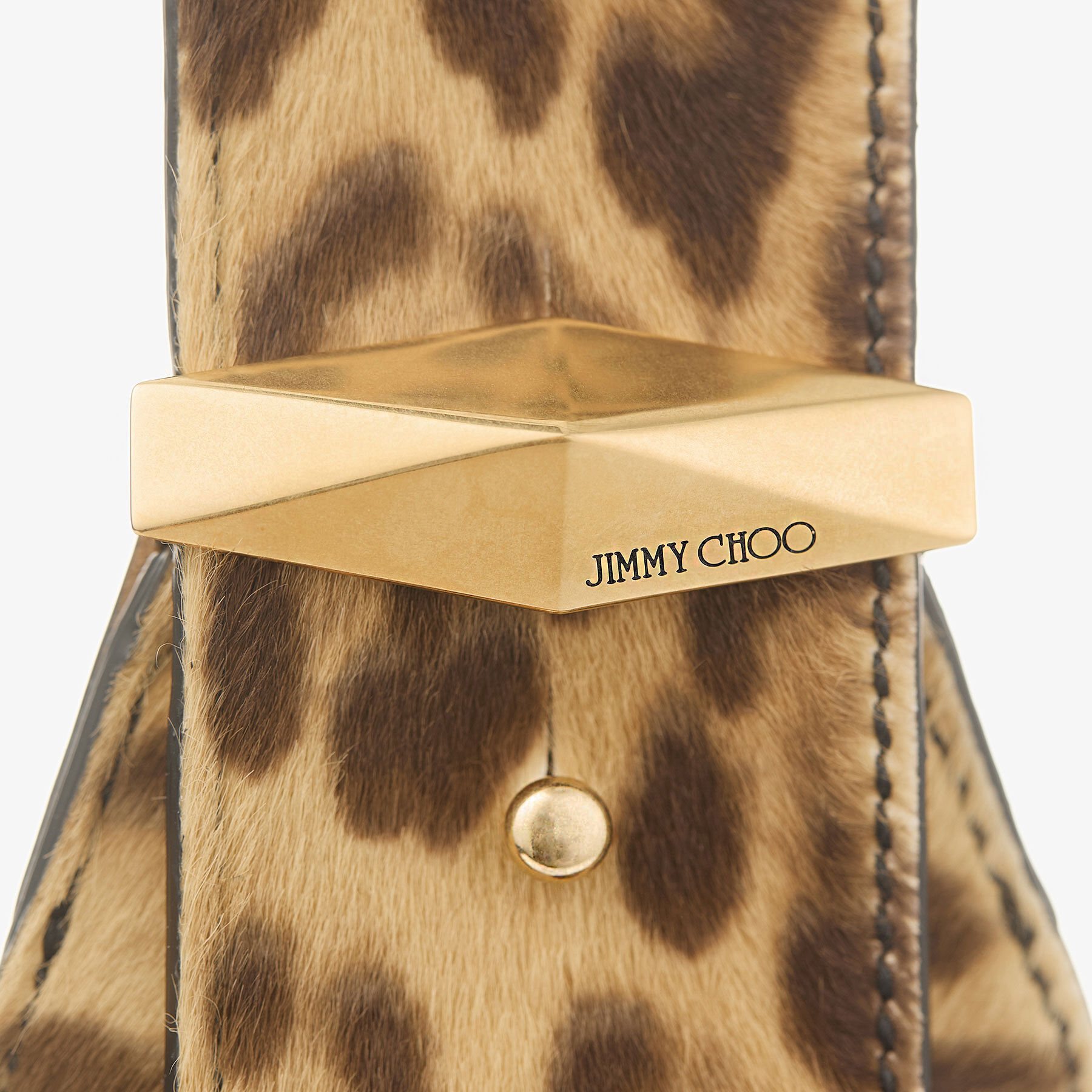 Diamond Hobo S Natural Leopard Print Pony Shoulder Bag