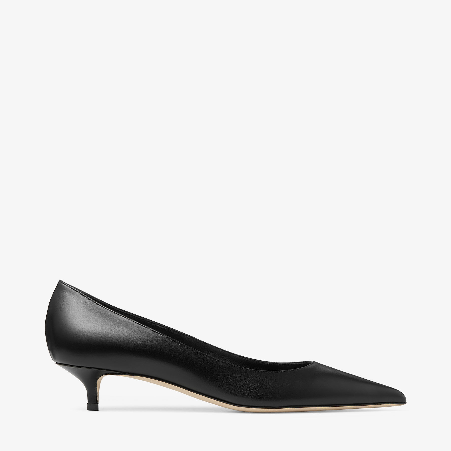 Amelia Black Calf Leather Pumps