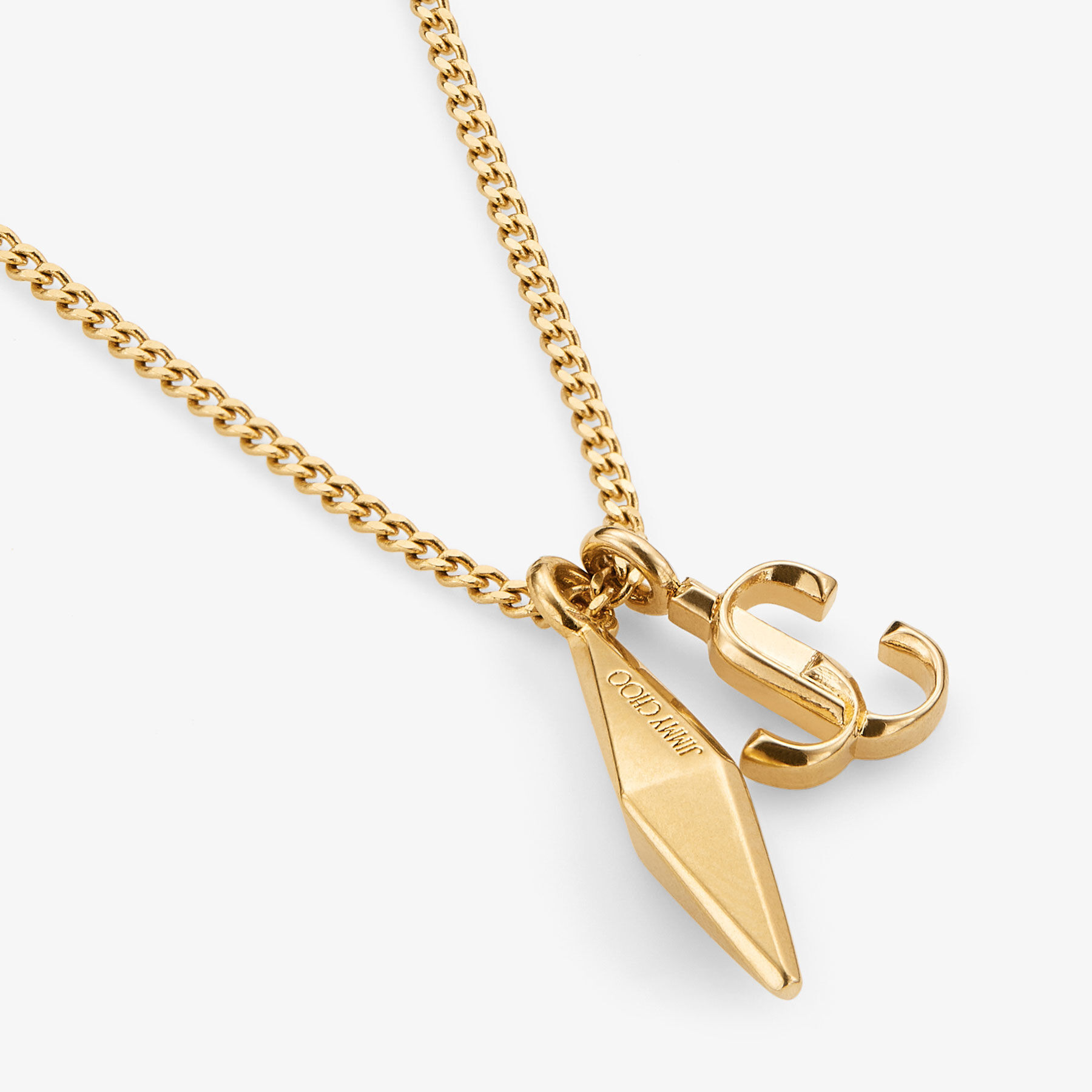 Diamond JC Chain Gold-Finish JC Chain Necklace