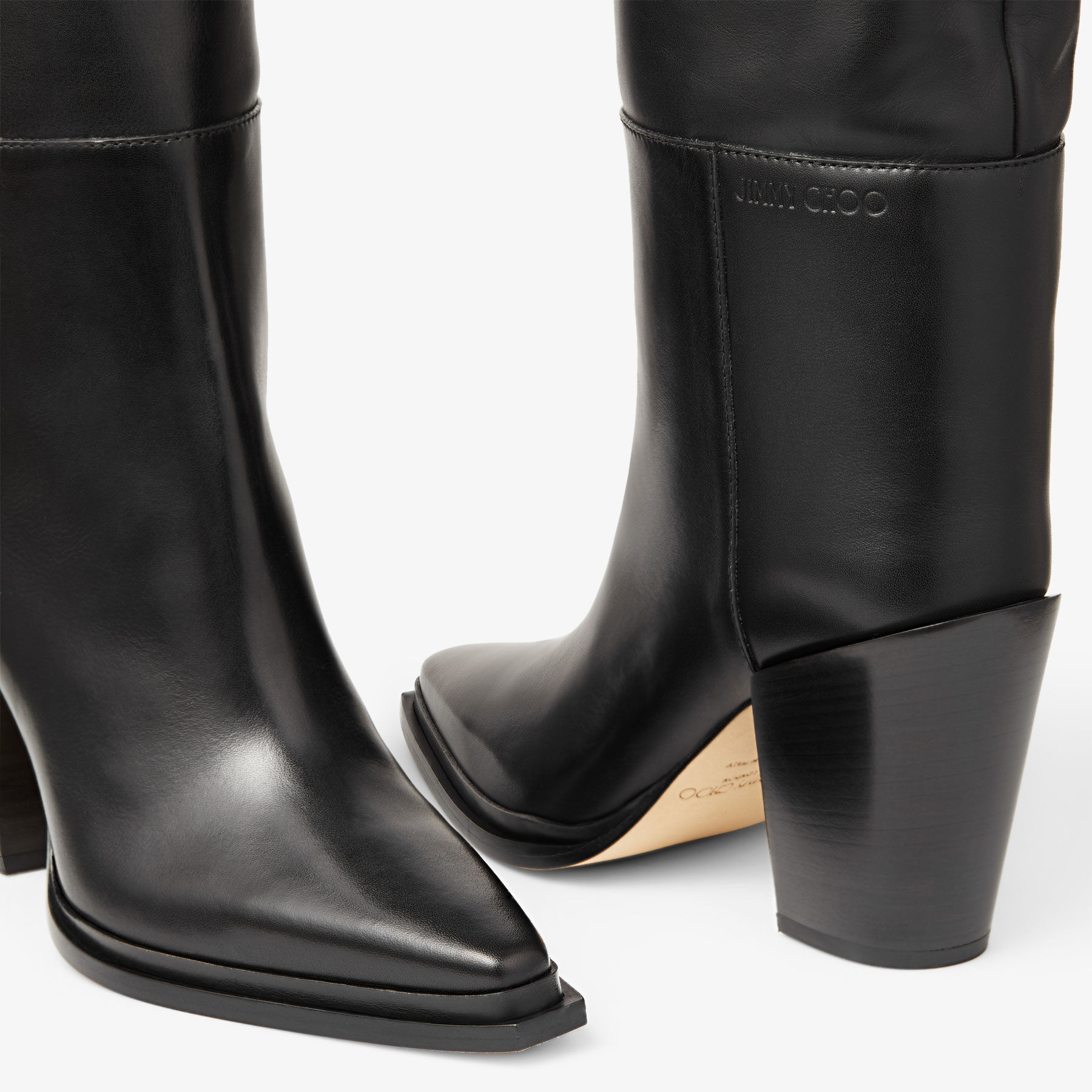 Cece 80 Black Soft Calf Leather Boots