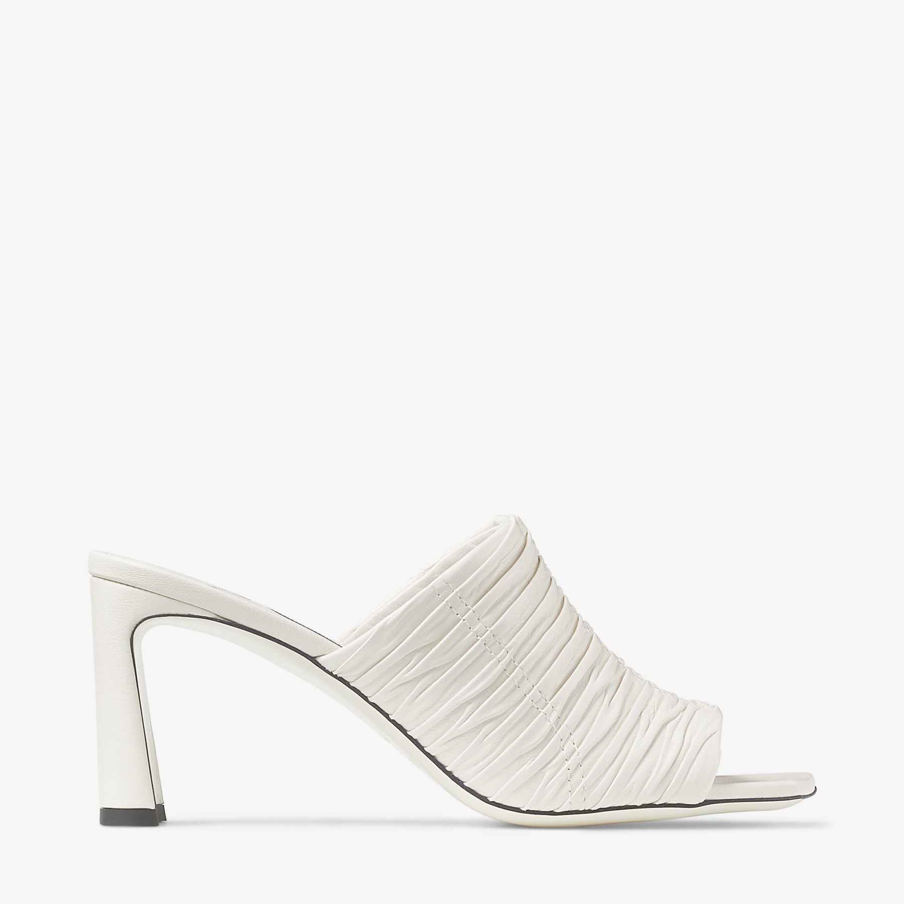 Lua Mule 75 Latte Leather Mules
