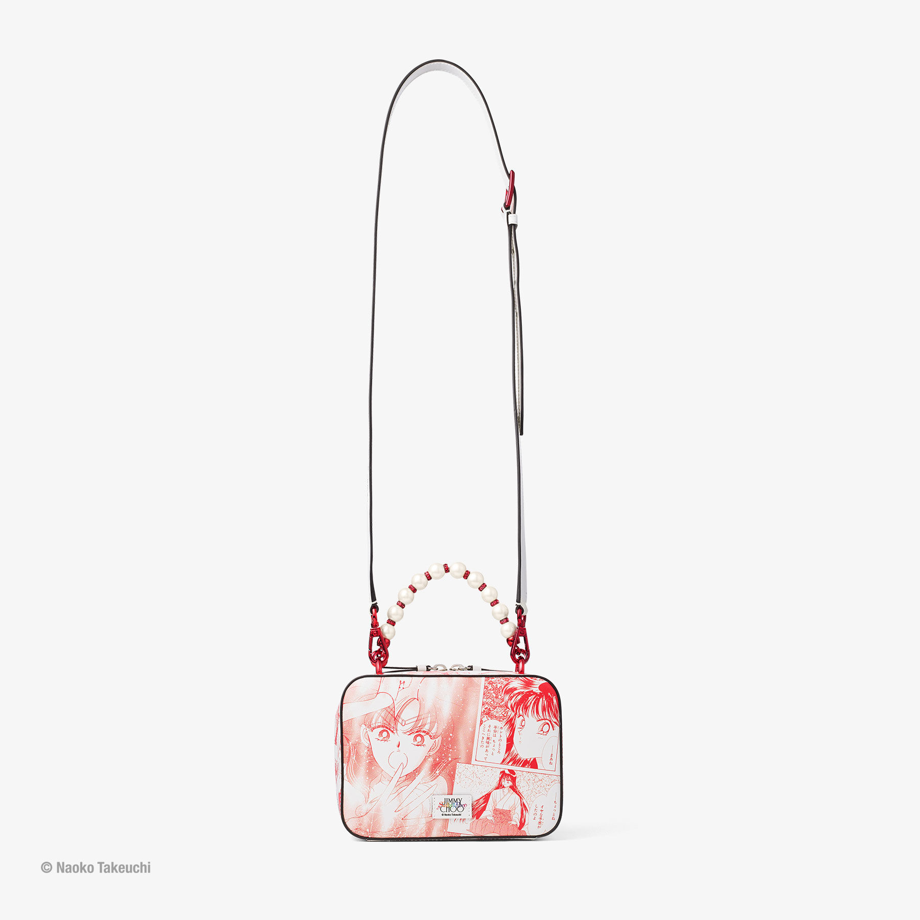 Sailor Mars Avenue Vanity Bag Red Manga Print Leather Handbag