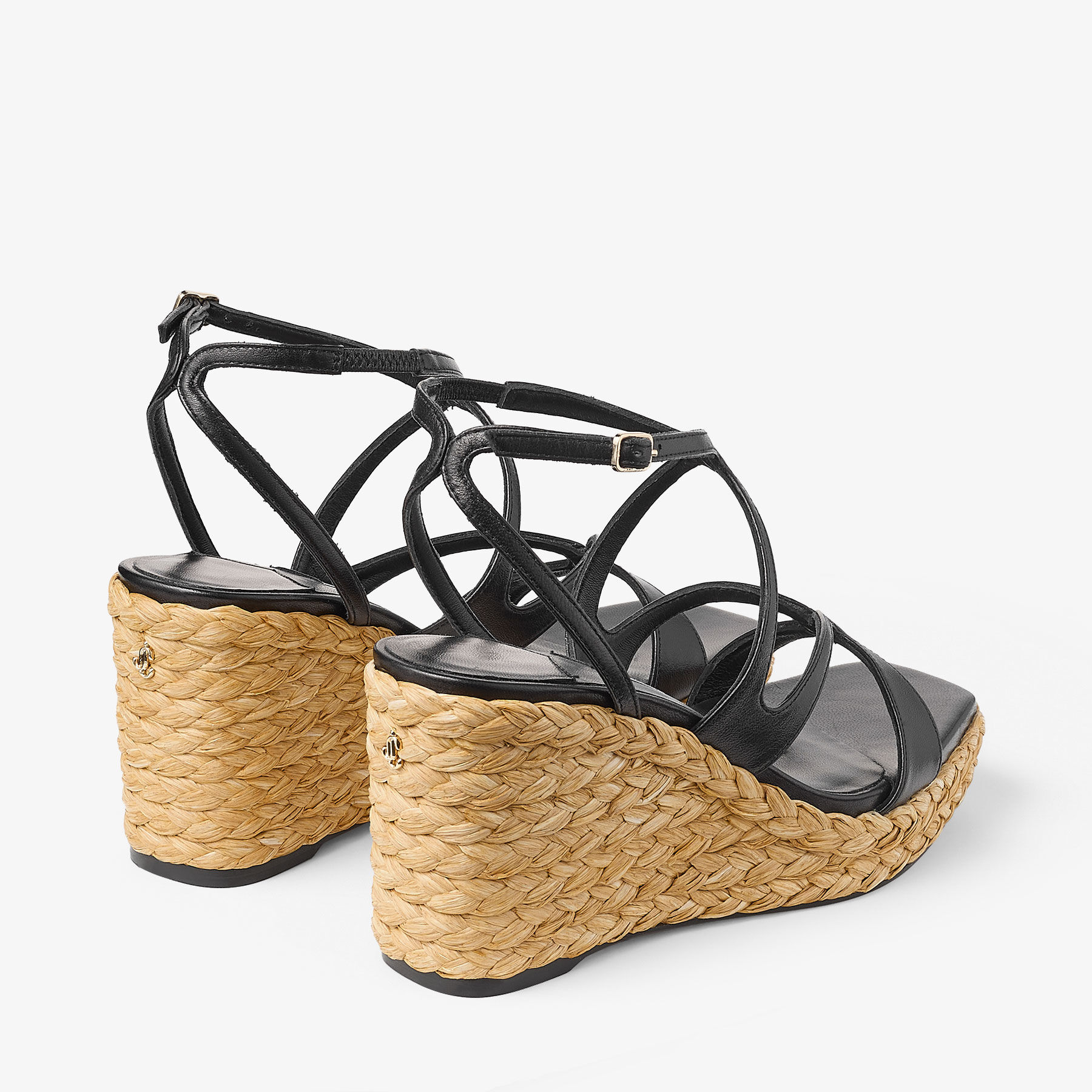 Ayla 85 Black Nappa Leather Wedge