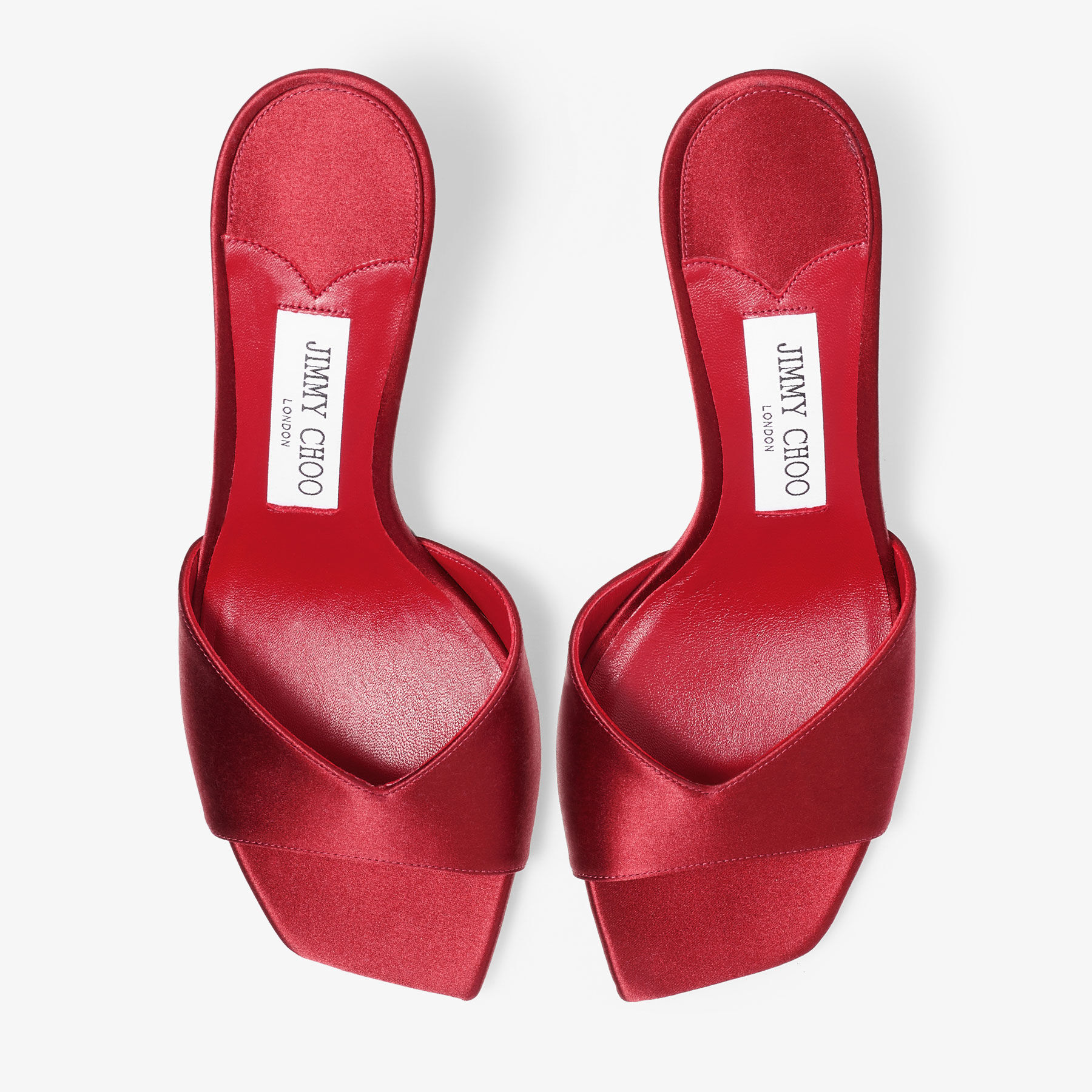 Skye 70 Ruby Red Satin Sandals