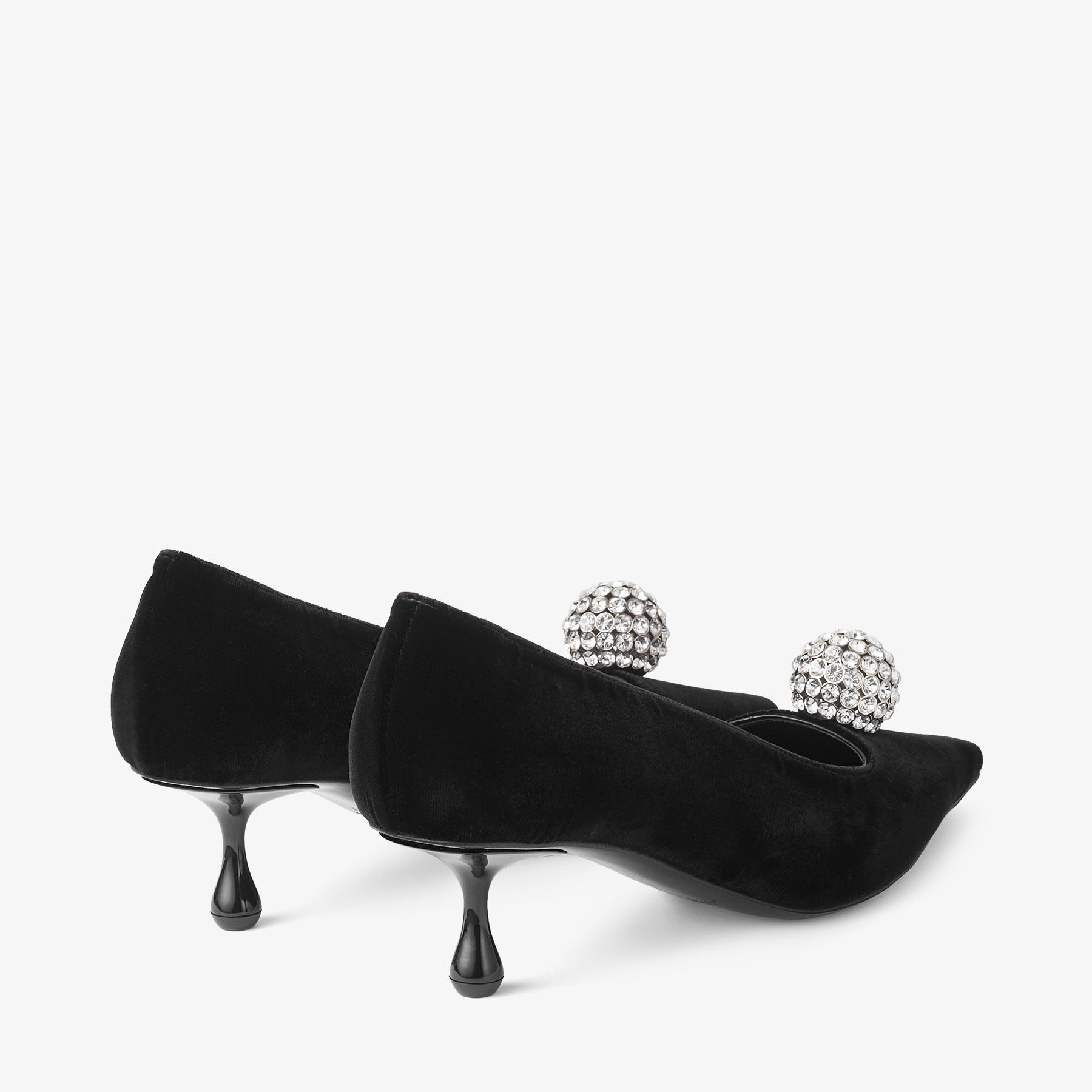 Orb Pump 50 Black Velvet Pumps