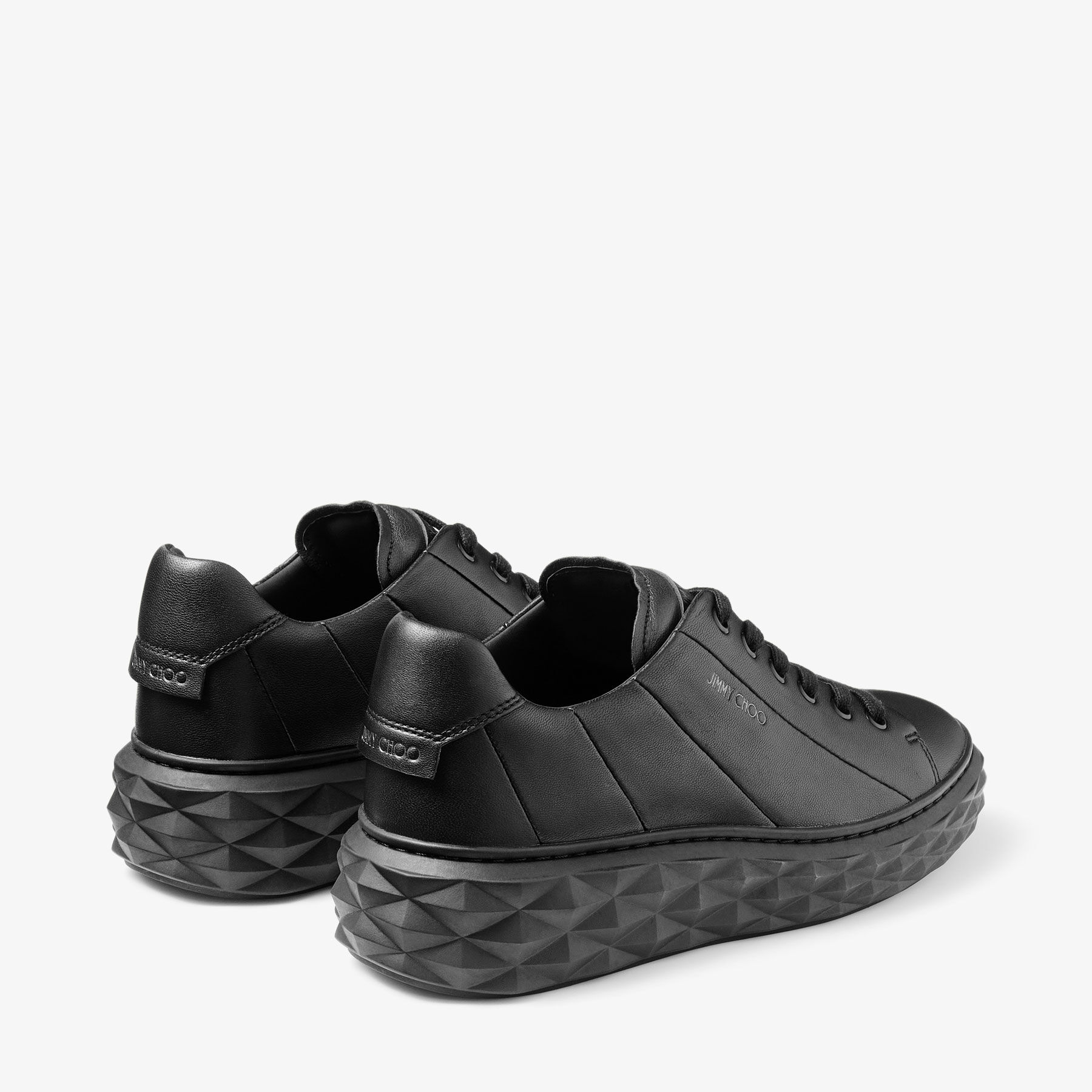 Diamond Light Maxi F Black Nappa Leather Trainers