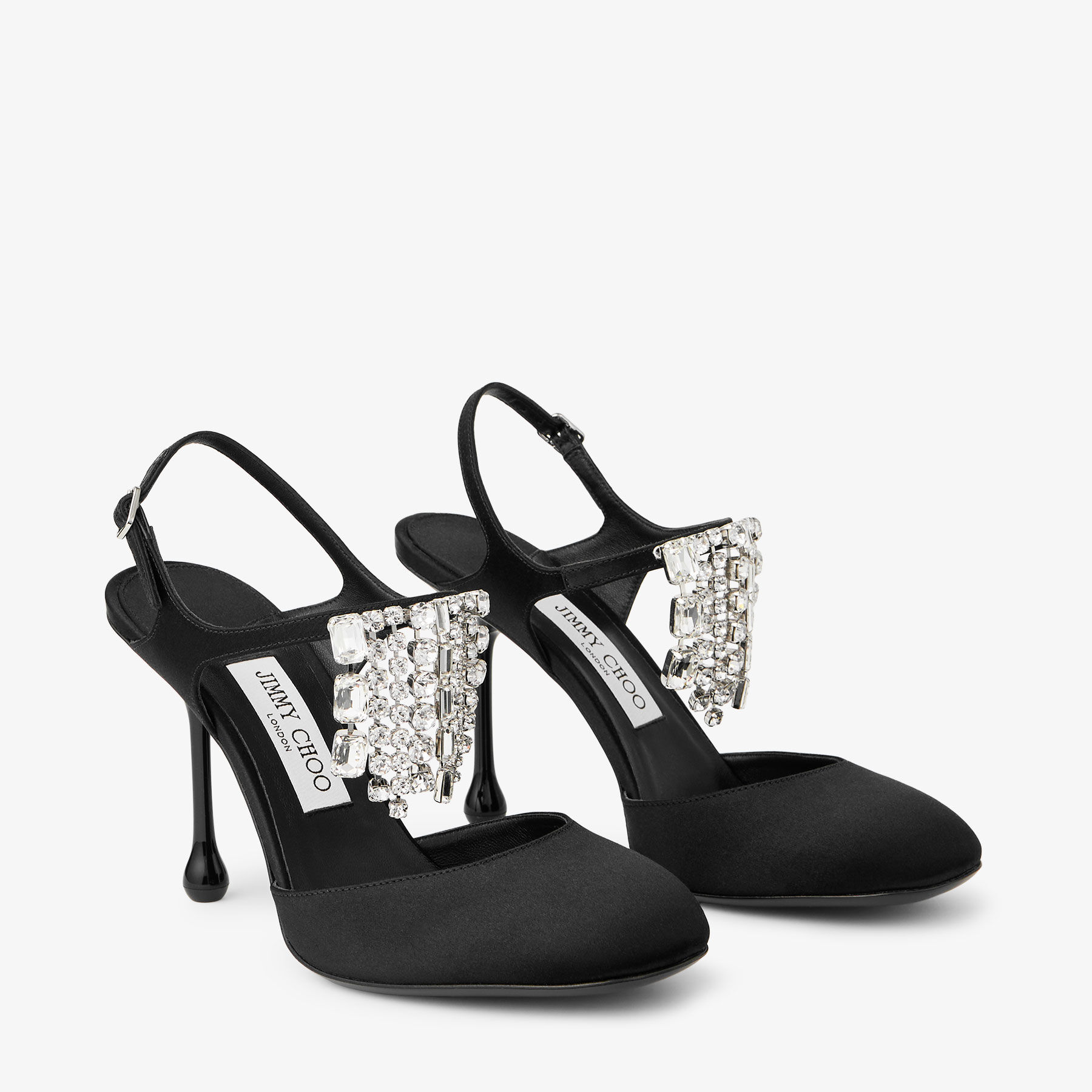 Verity 95 Black Satin Pumps