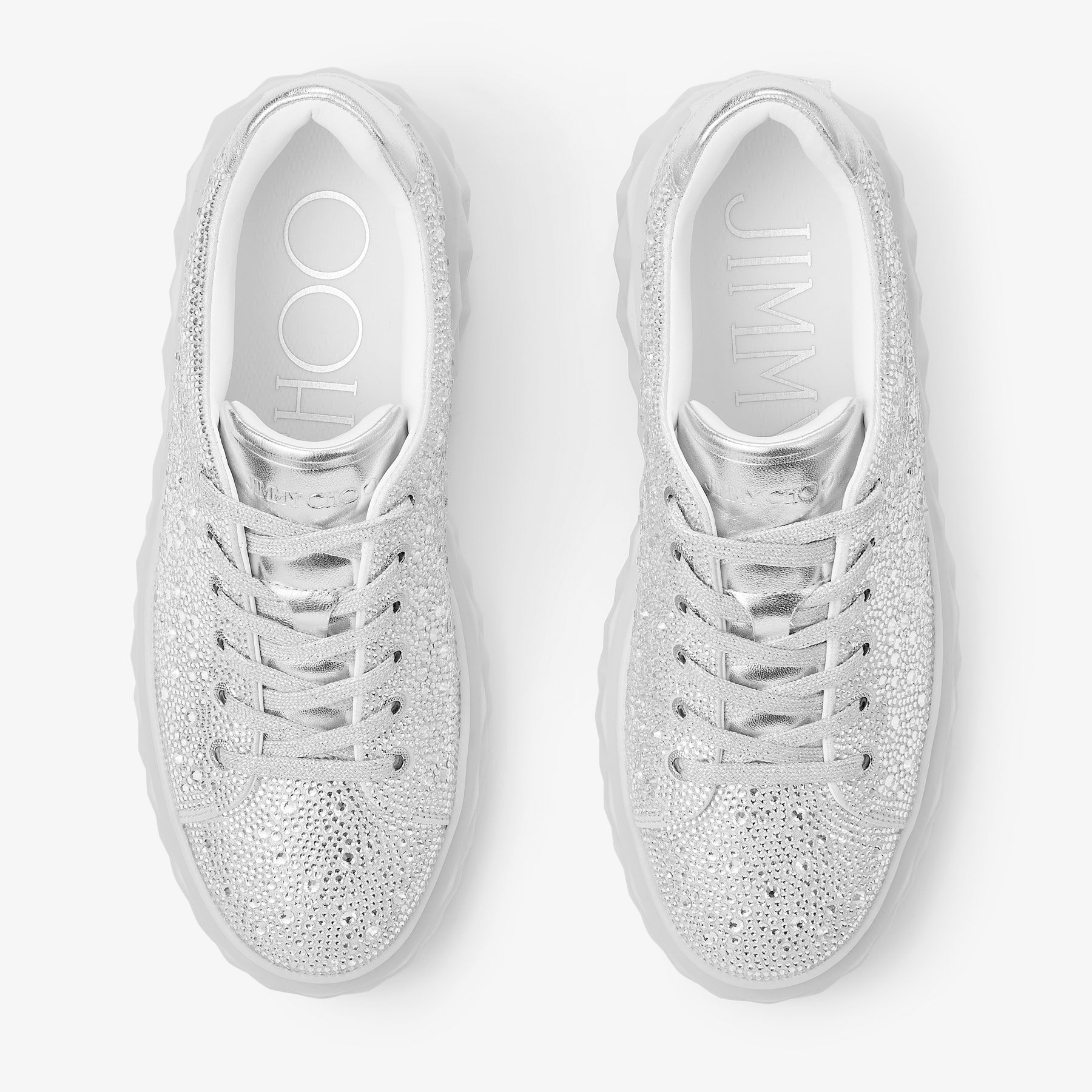 Diamond Light Maxi F Crystal Shimmer Suede Trainers