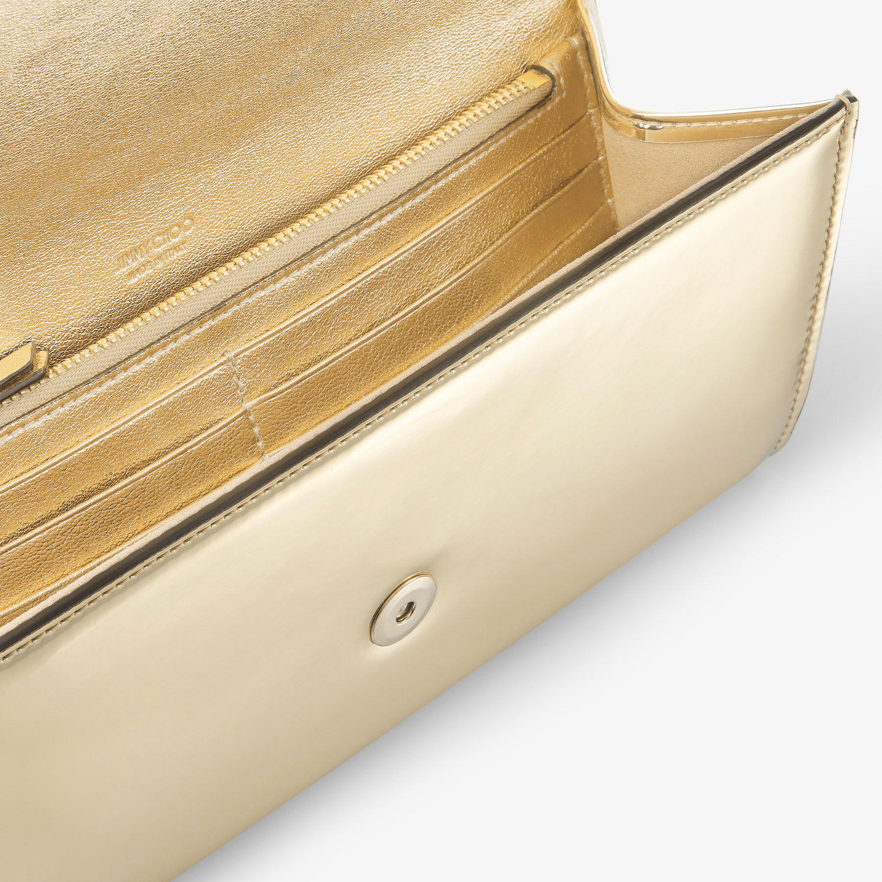 Emmie Gold Mirror Fabric Clutch Bag