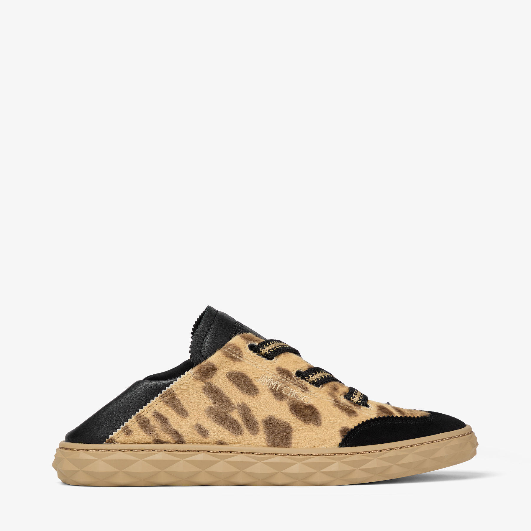 Diamond Light Flex F Natural Leopard Print Pony Leather Trainers