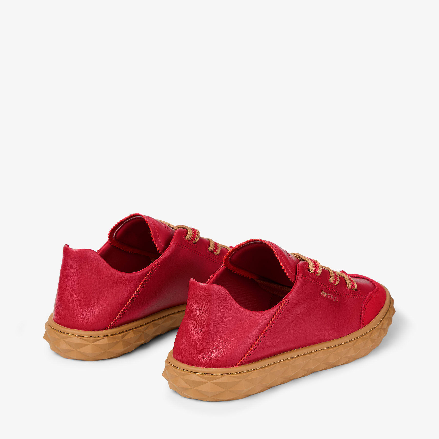 Diamond Light Flex F Ruby Red Leather Trainers