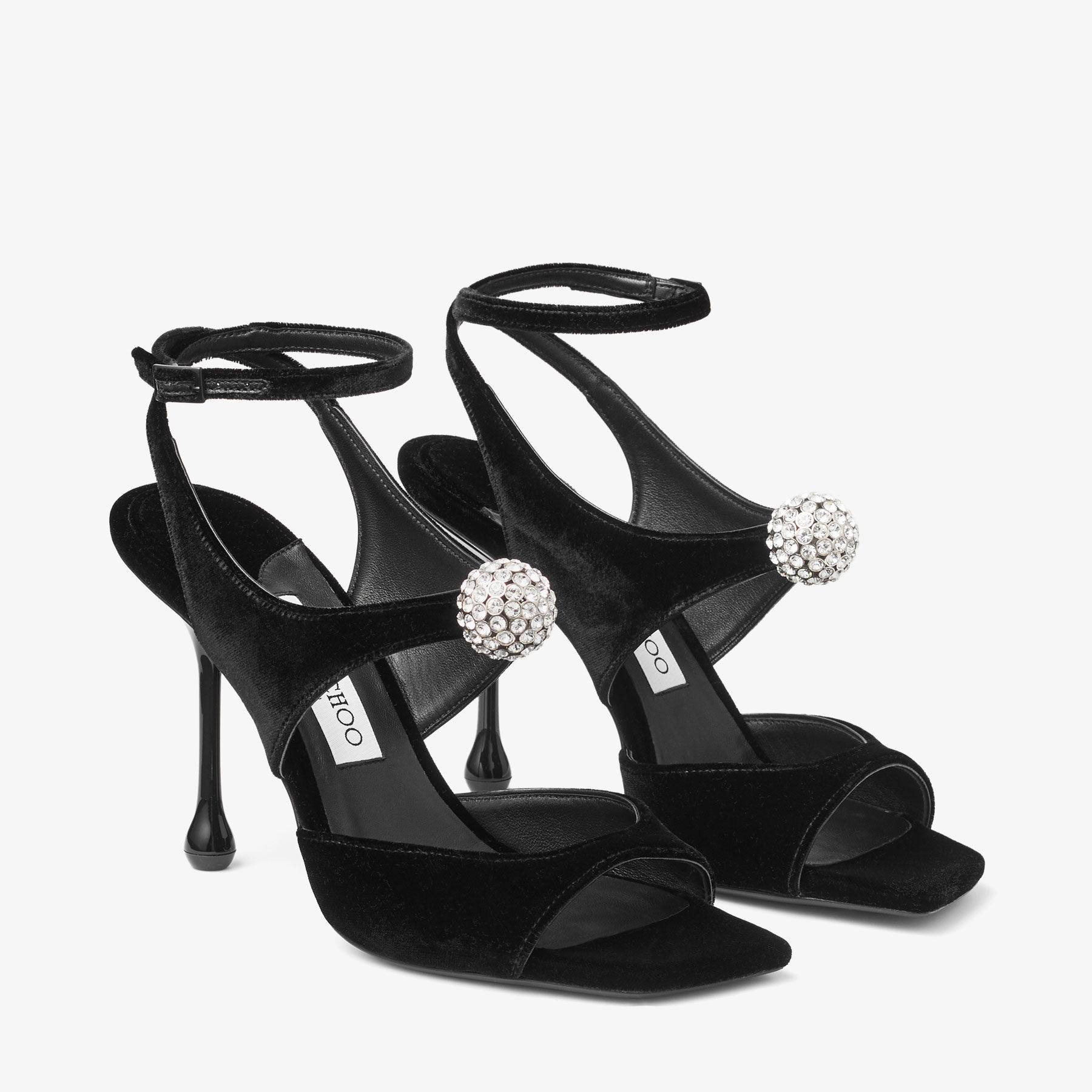 Orb 95 Black Velvet Sandals