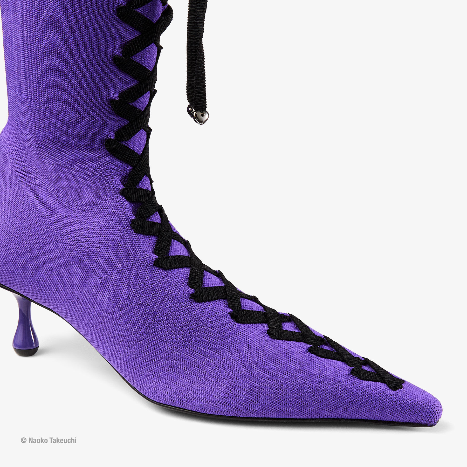 Sailor Saturn Boot 50 Purple Stretch Knit Boots