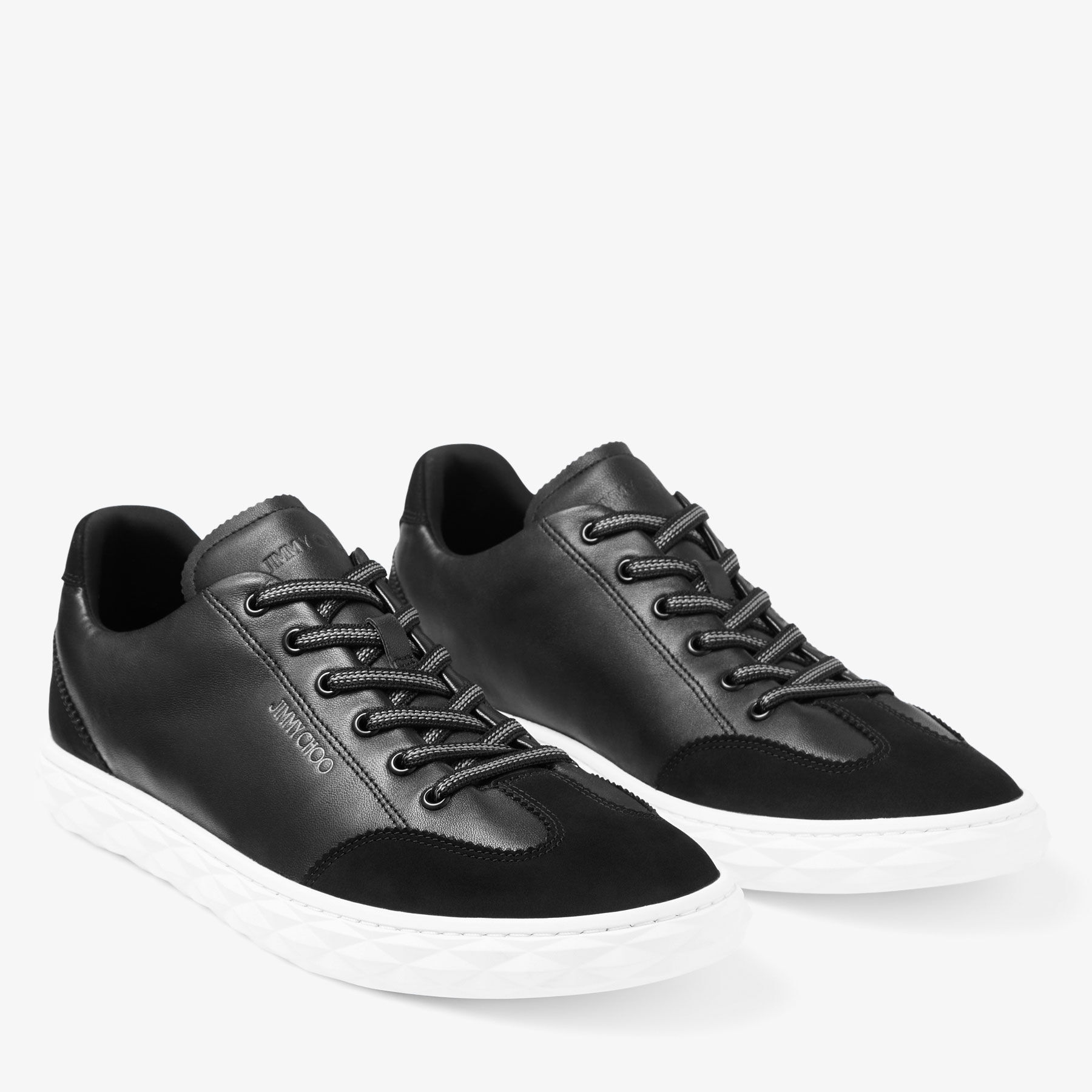Diamond Light Flex M Black Leather Trainers