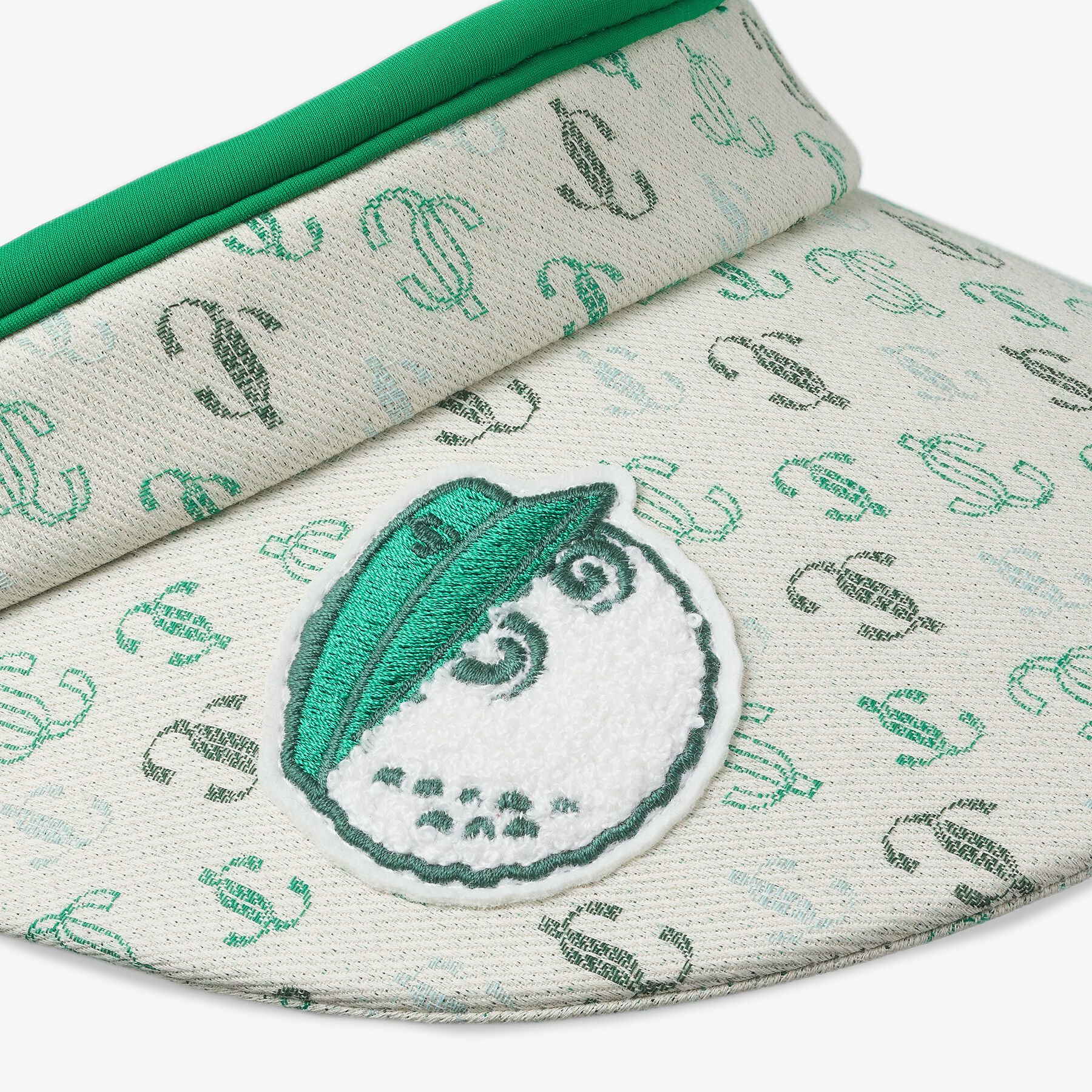 Jimmy Choo / Malbon 2.0 Monogram Visor Monogram Embroidered Jacquard Visor