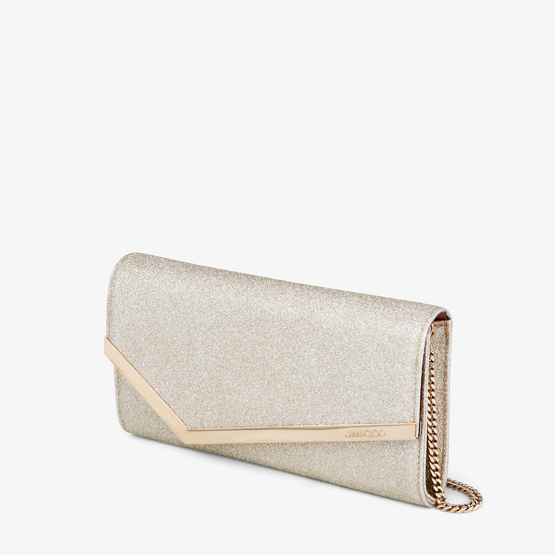 Emmie Platinum Ice Dusty Glitter Clutch Bag