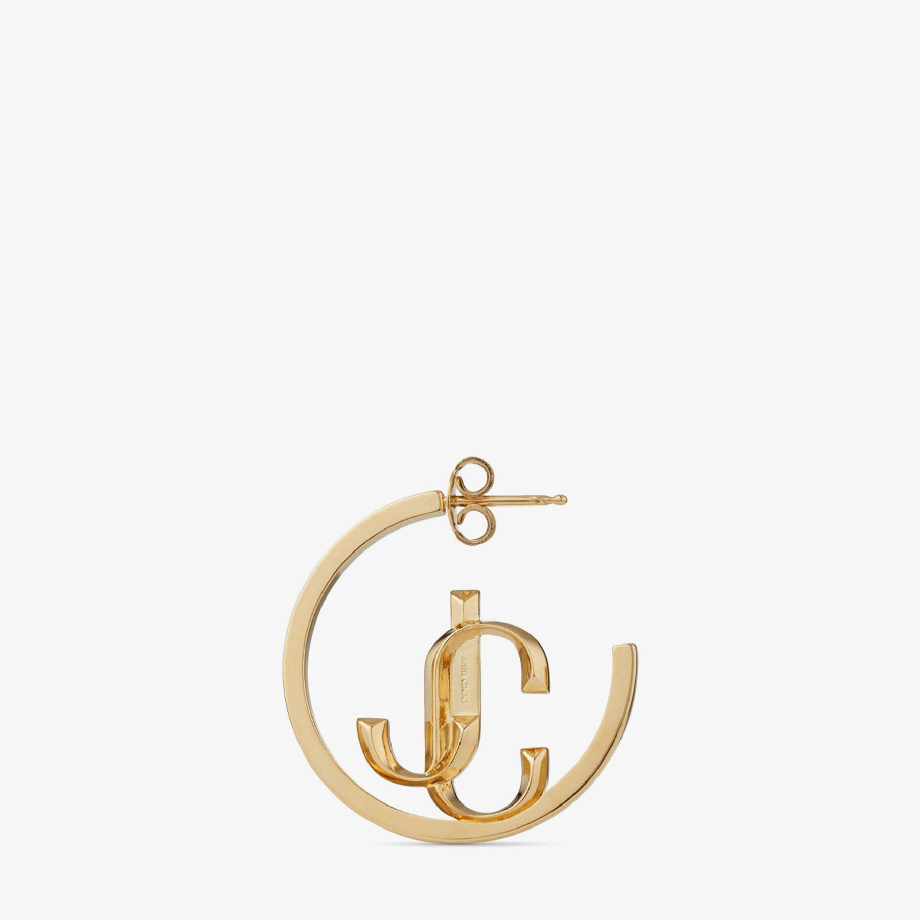 JC Monogram Hoops Gold-Finish Metal JC Monogram Hoops