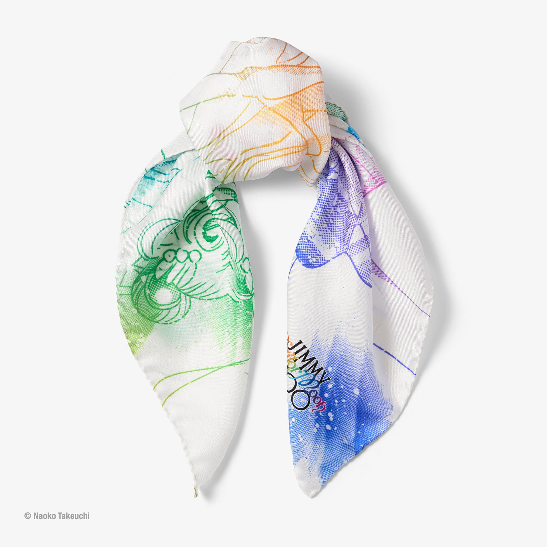 Super Sailor Moon Foulard Multicolour Manga Print Silk Scarf