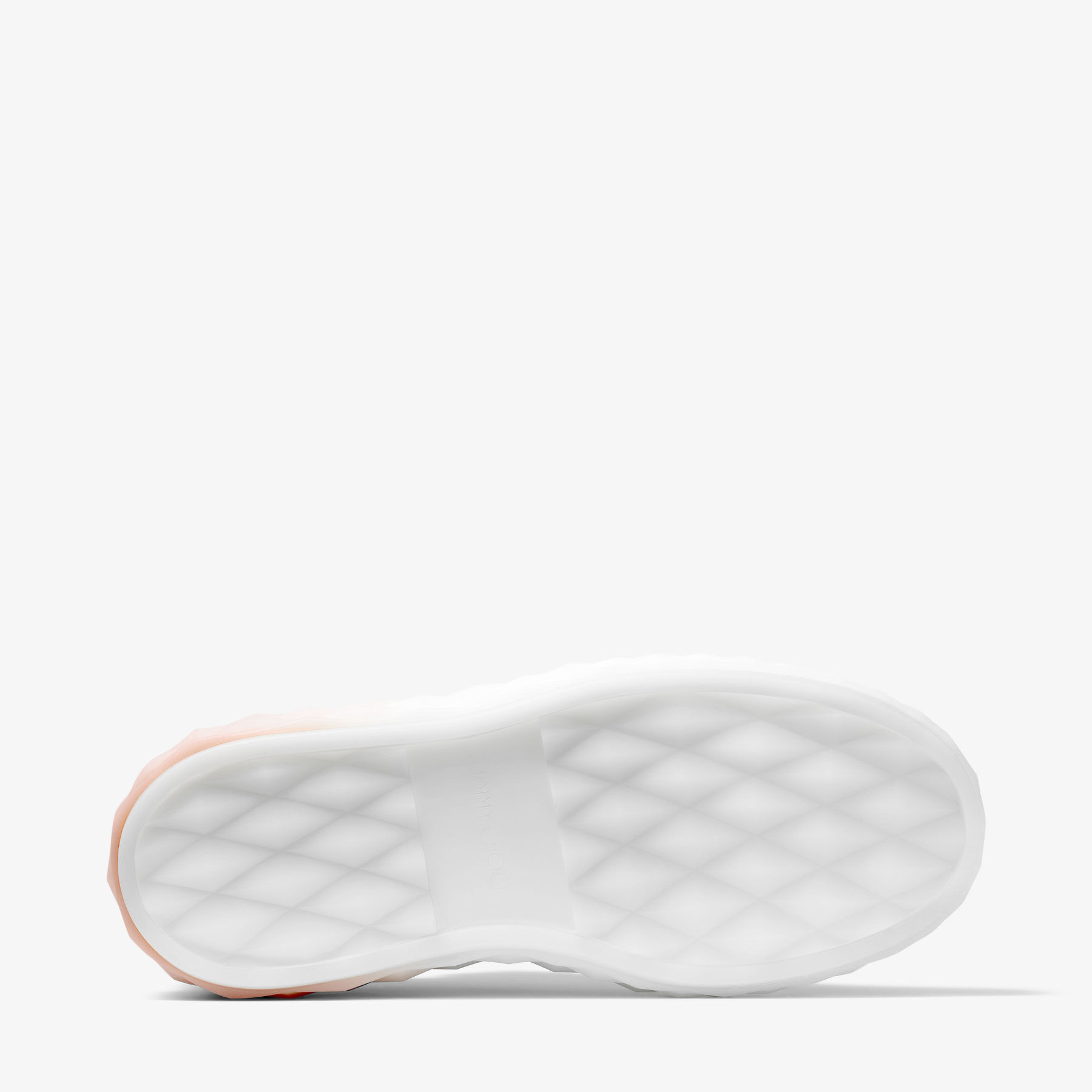 Diamond Maxi F II White and Macaron Leather Trainers with Platform Sole