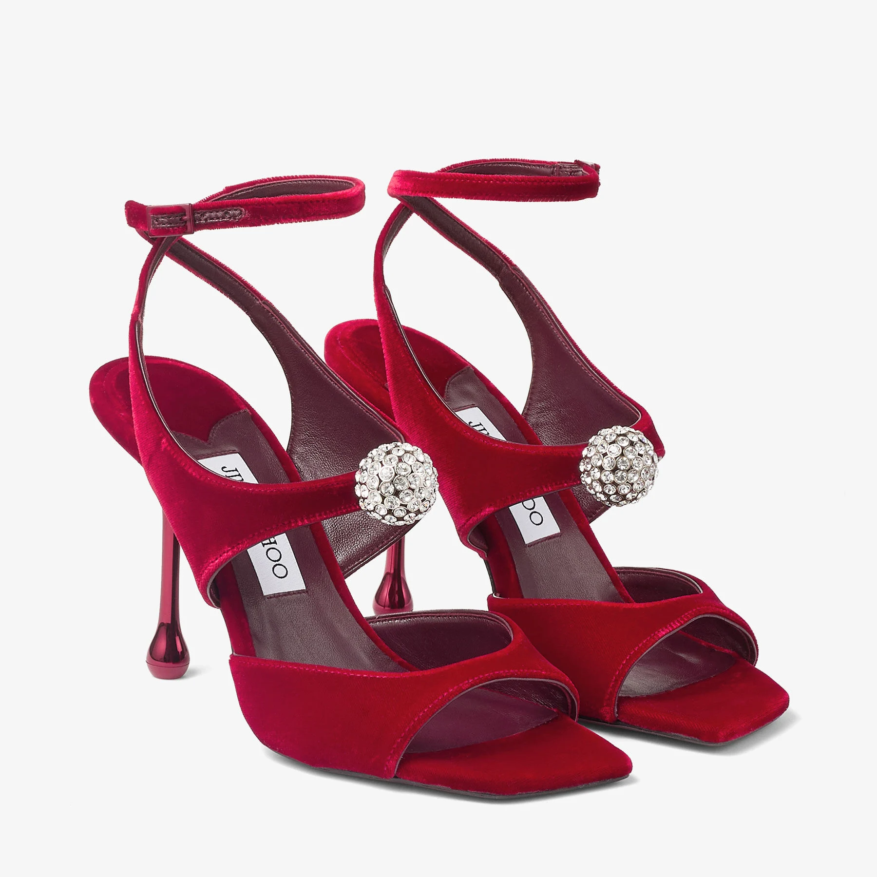 Orb 95 Ruby Red Velvet Sandals