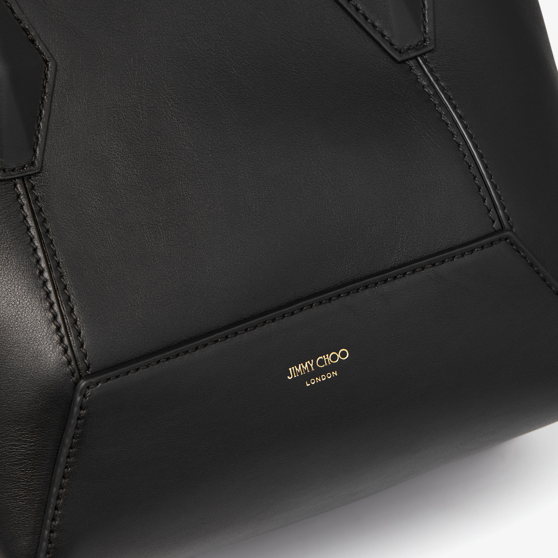 Diamond Tote S Black Calf Leather Tote Bag