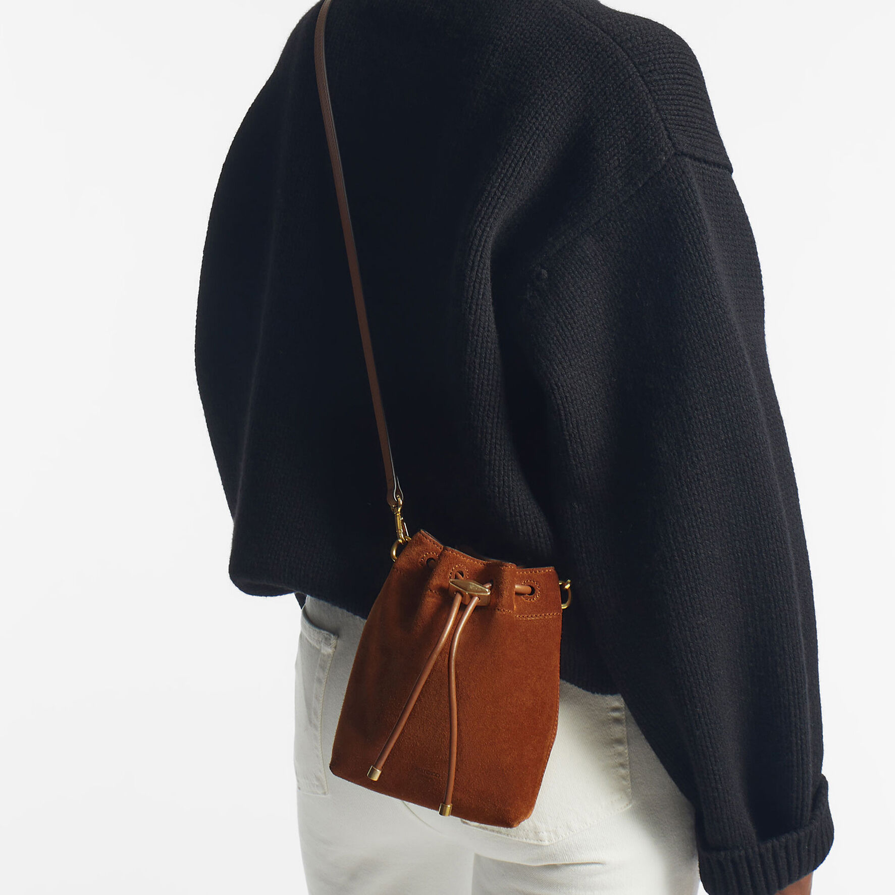 Cinch Mini Tan Suede Mini Bag