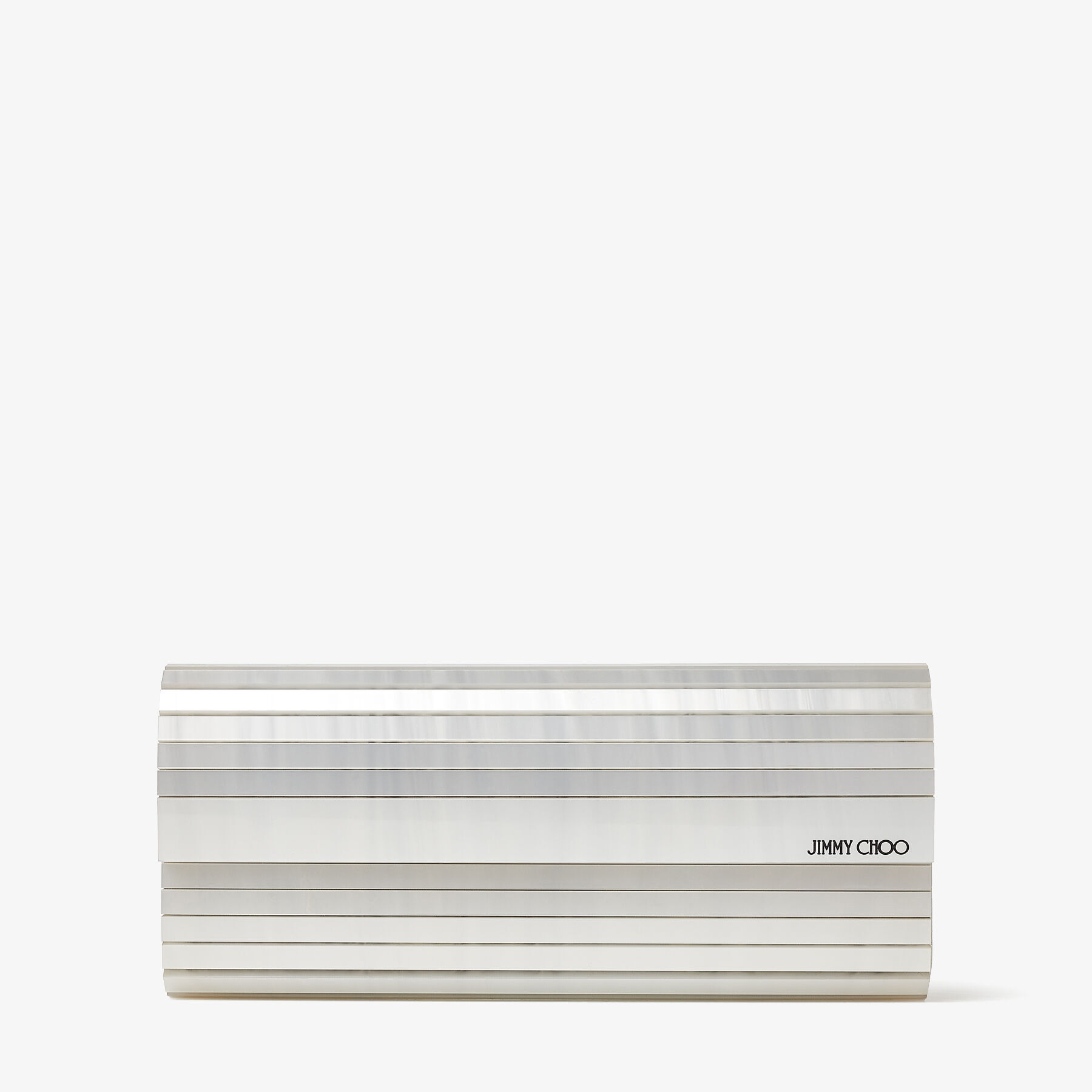 Sweetie Ivory Mother of Pearl Clutch Bag with Silver Chain Strap