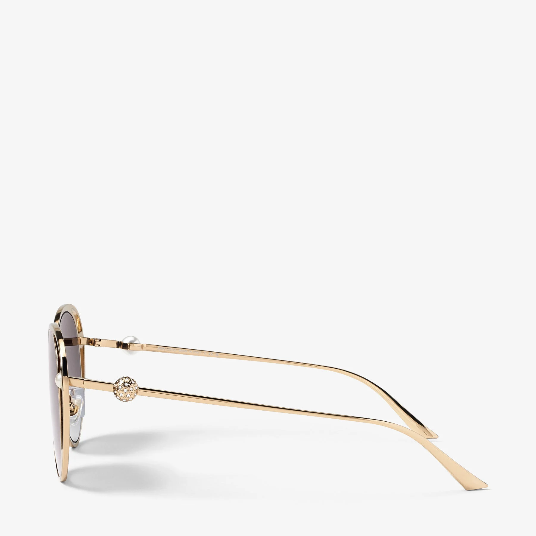 Angela Pale Gold Oval Sunglasses