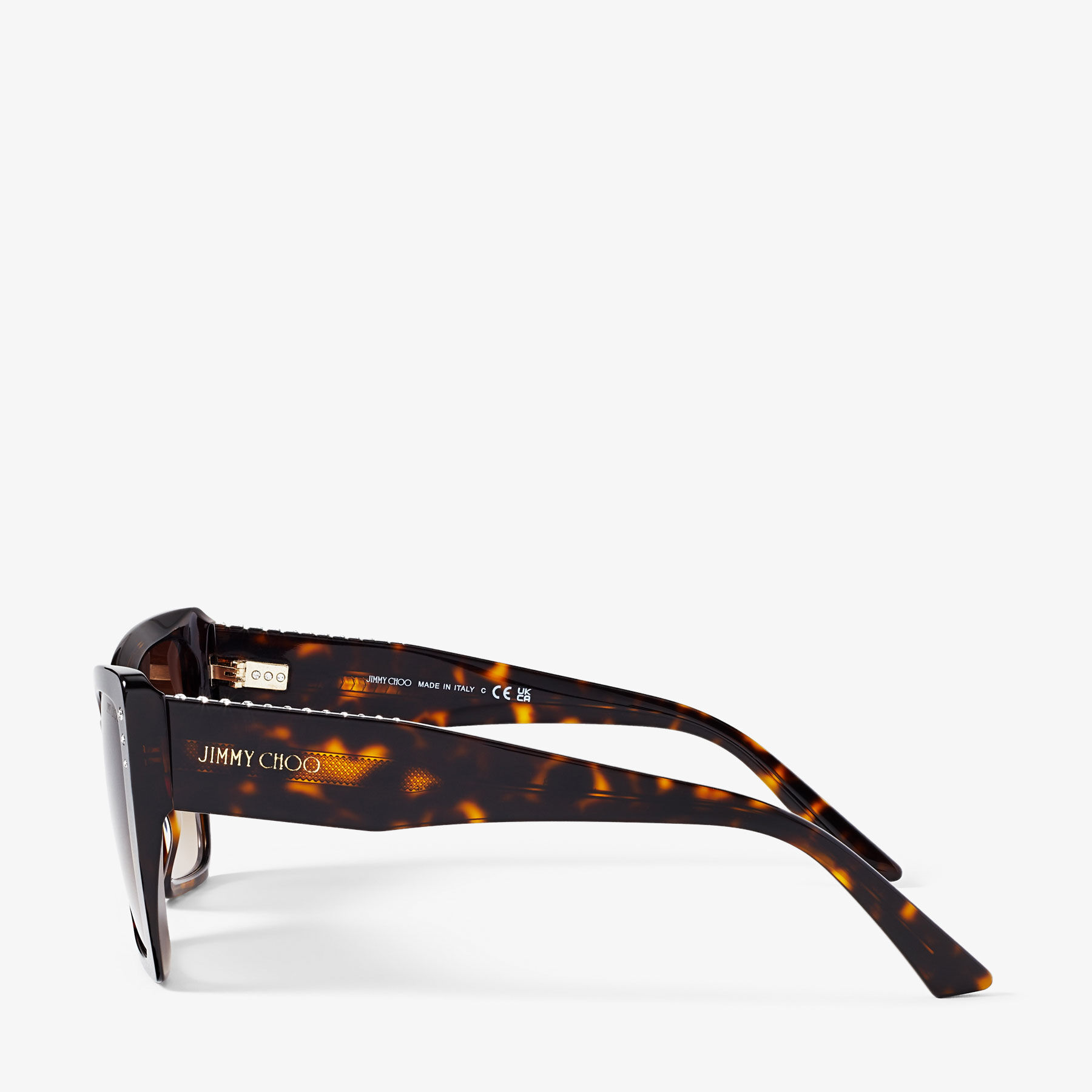 Lorea Brown Havana Butterfly Frame Sunglasses