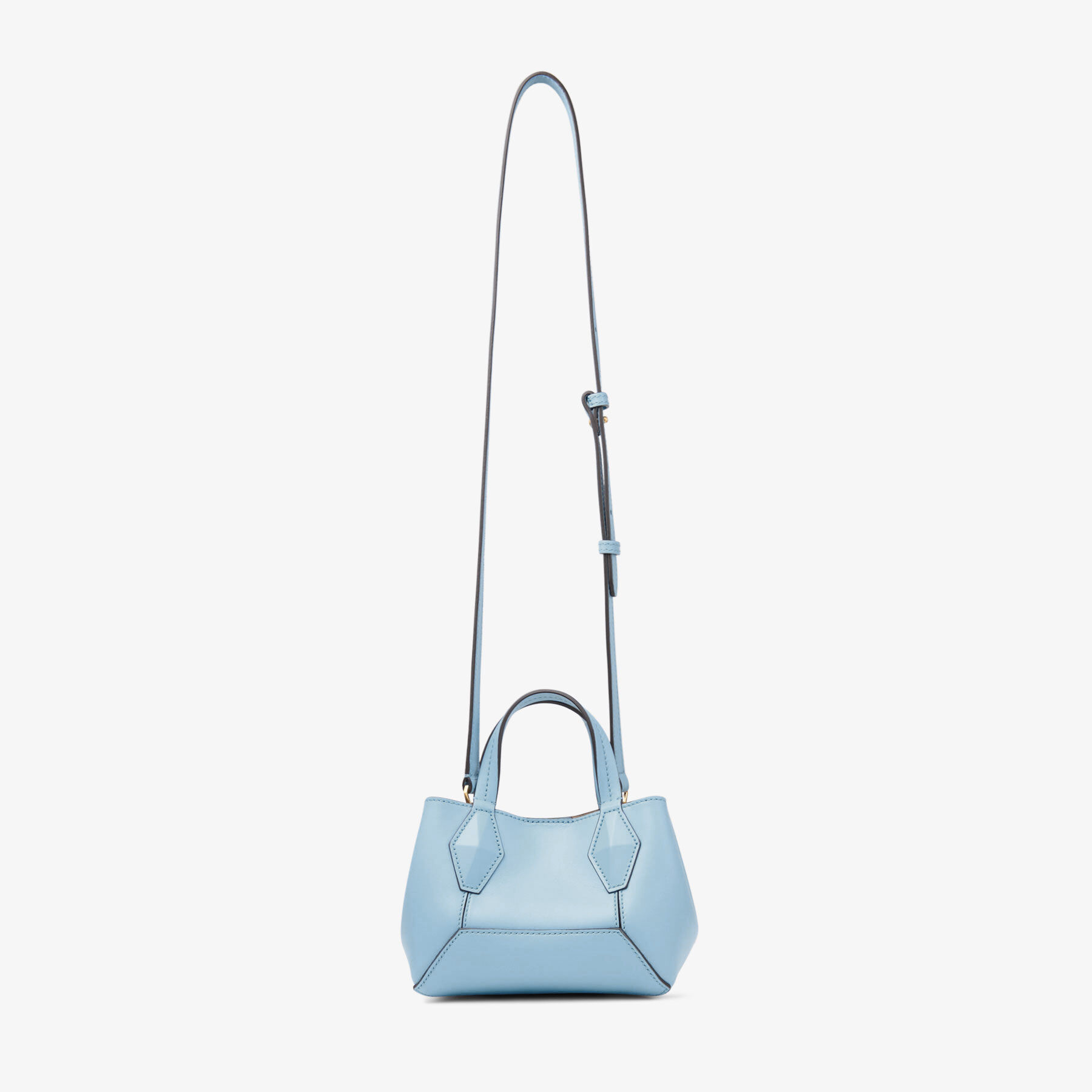Diamond Tote XS Dusty Blue Leather Mini Tote Bag