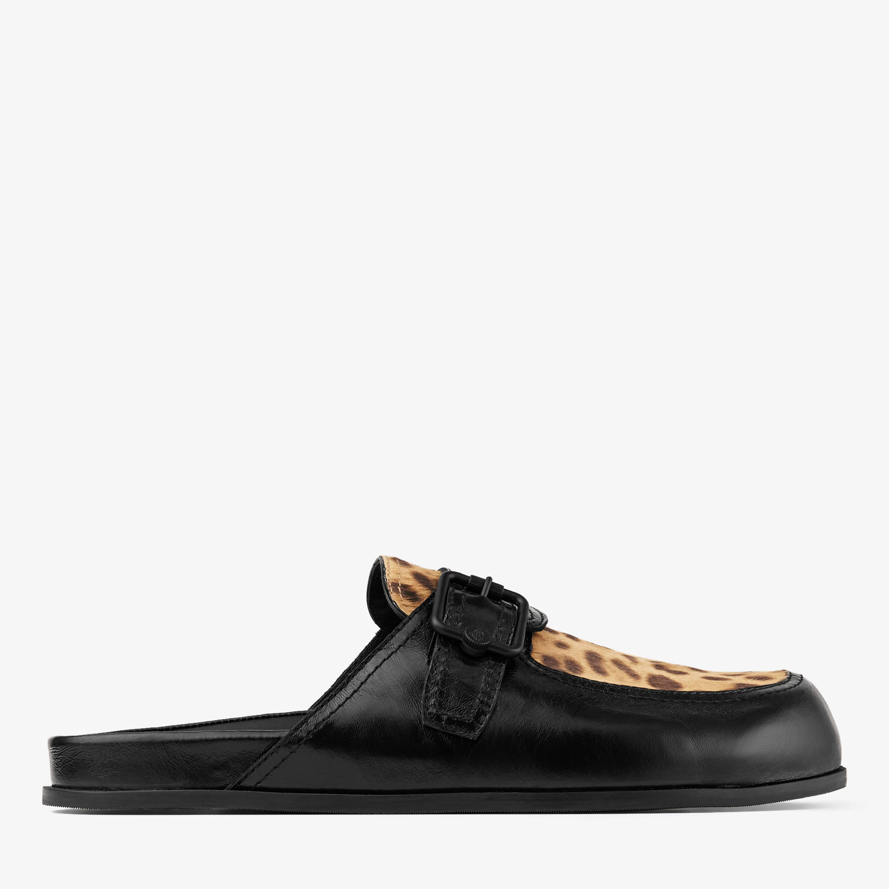 Etta Mule Natural Leopard Print Pony Mules