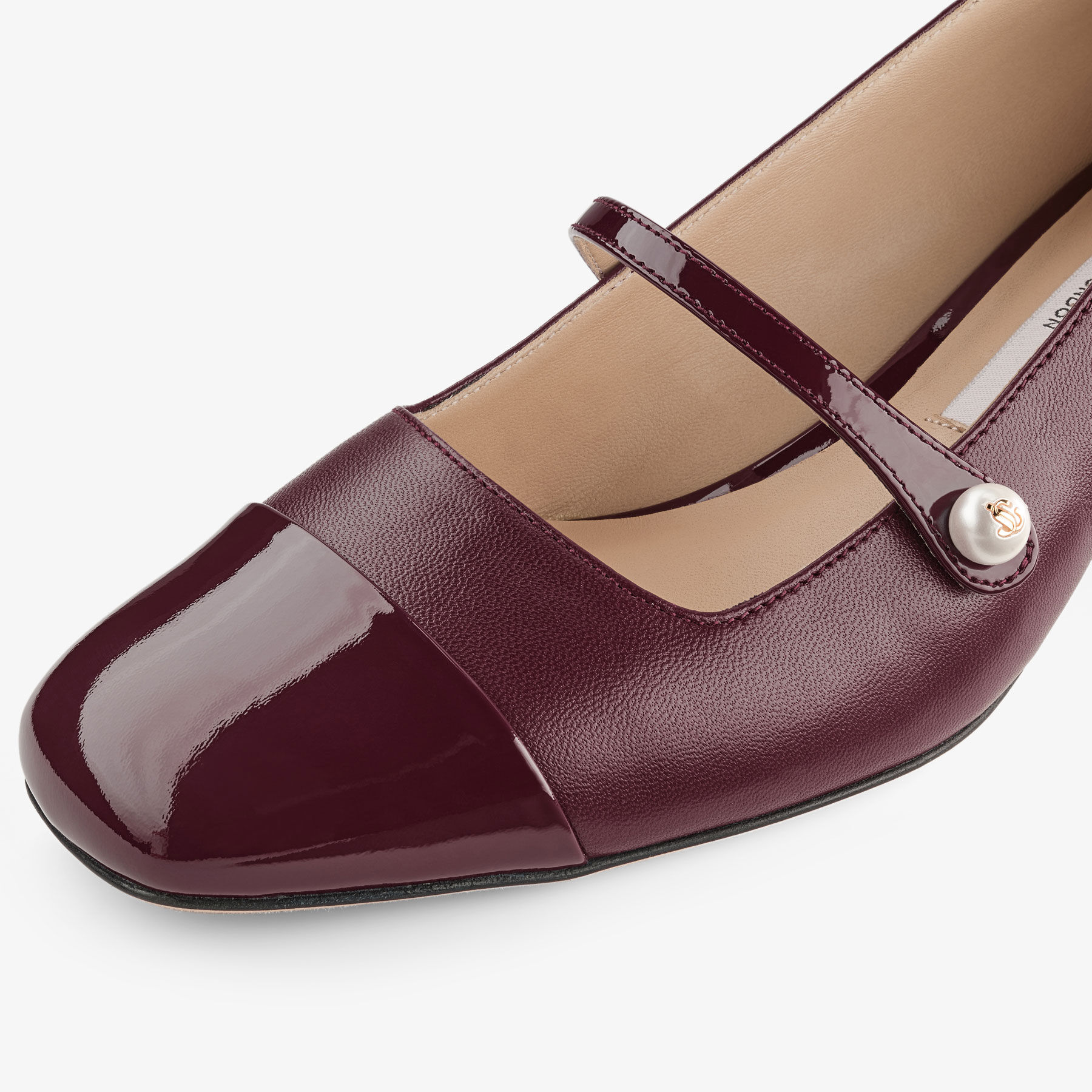 Elisa 45 Garnet Leather Pumps