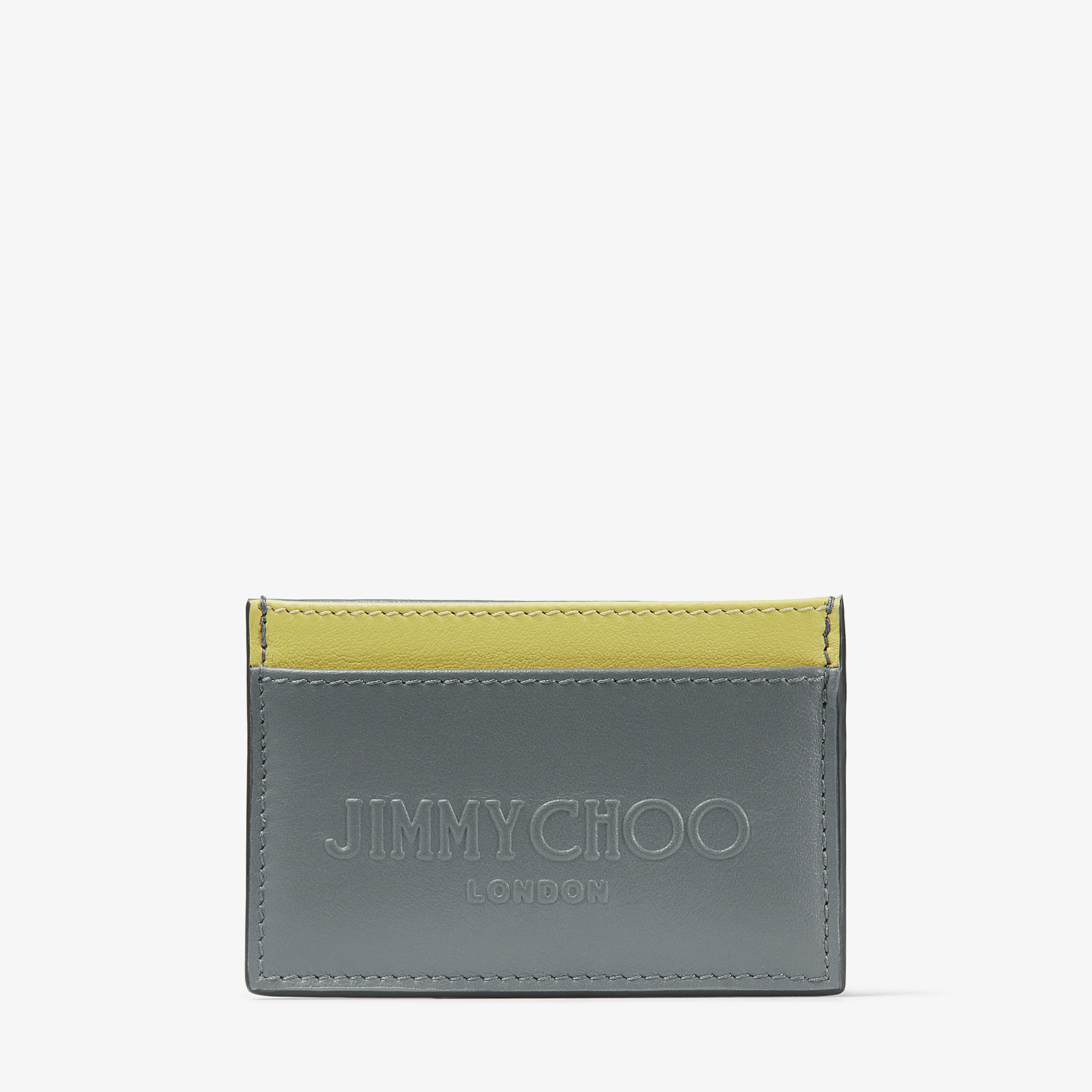 Dom Yellow Embossed Leather Card Holder