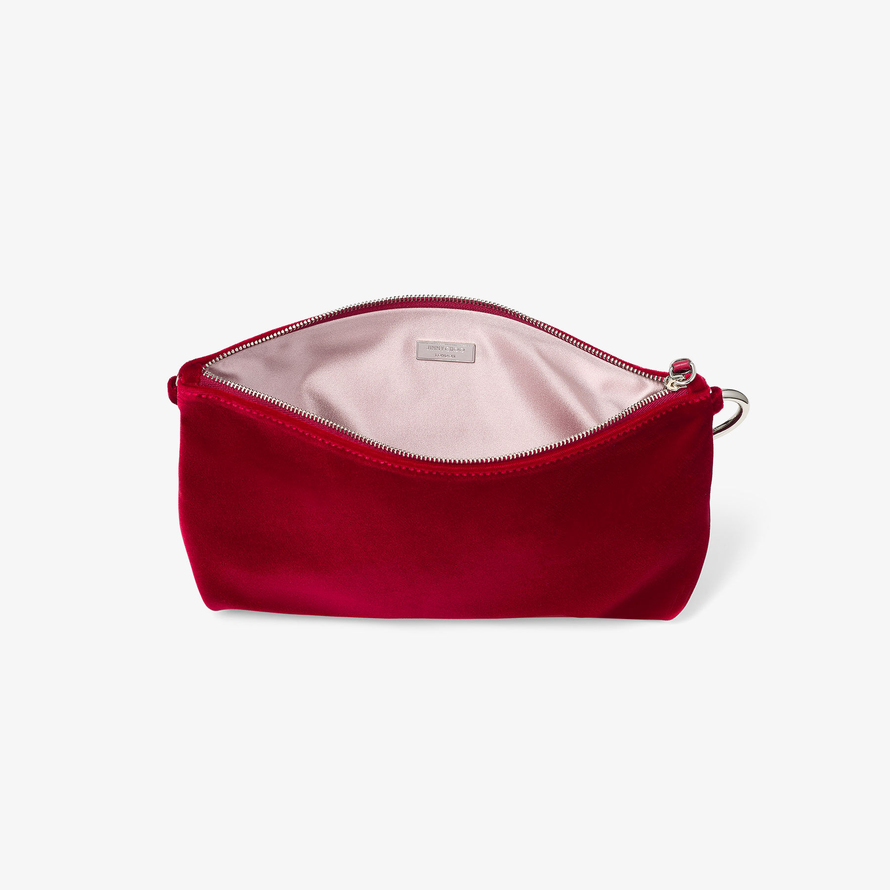Callie Ruby Red Velvet Clutch Bag