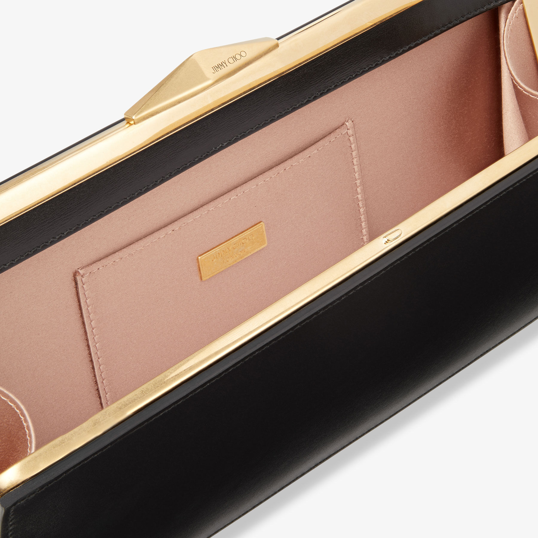 Diamond Cocktail Black Box Leather Cocktail Clutch