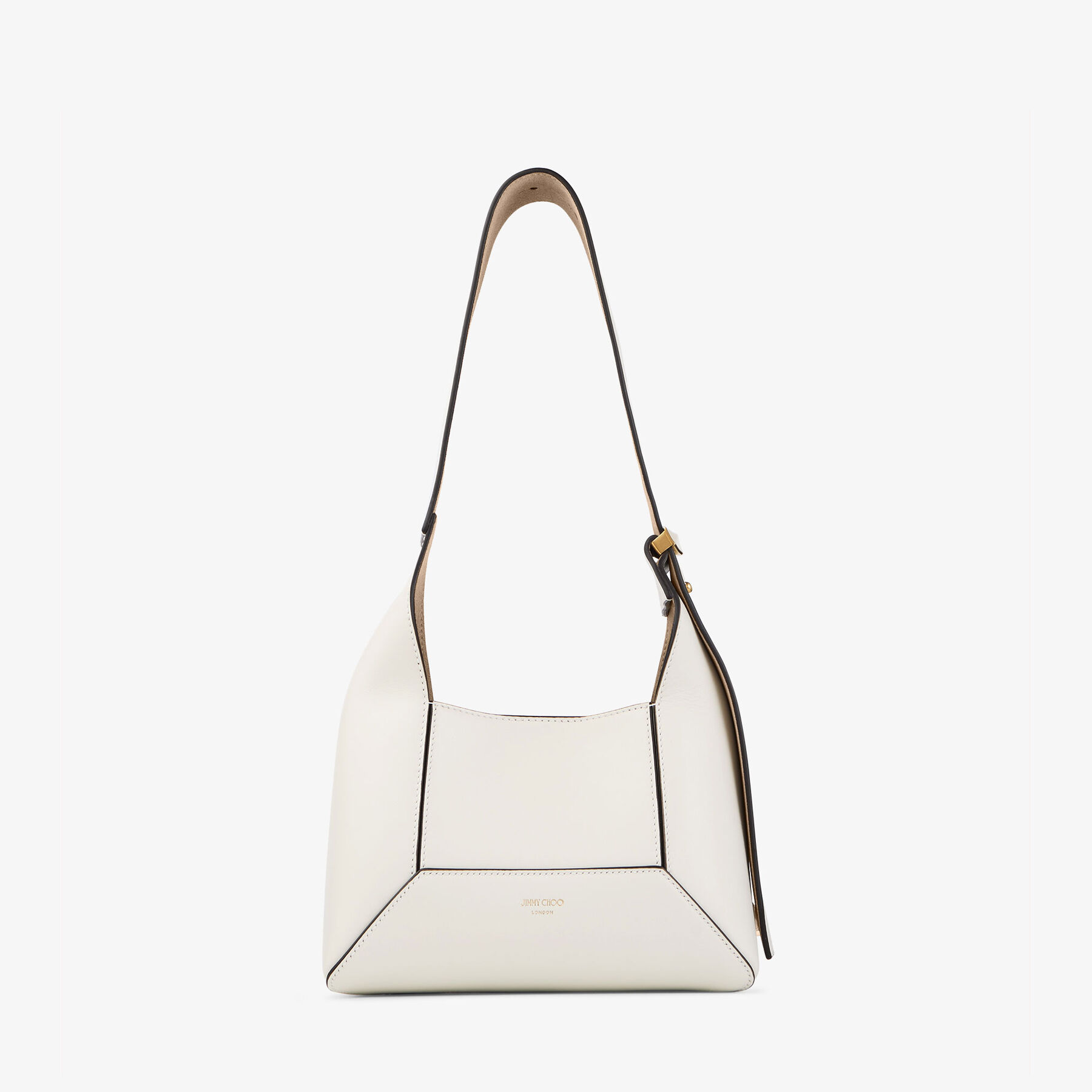 Diamond Hobo S Latte Leather Shoulder Bag