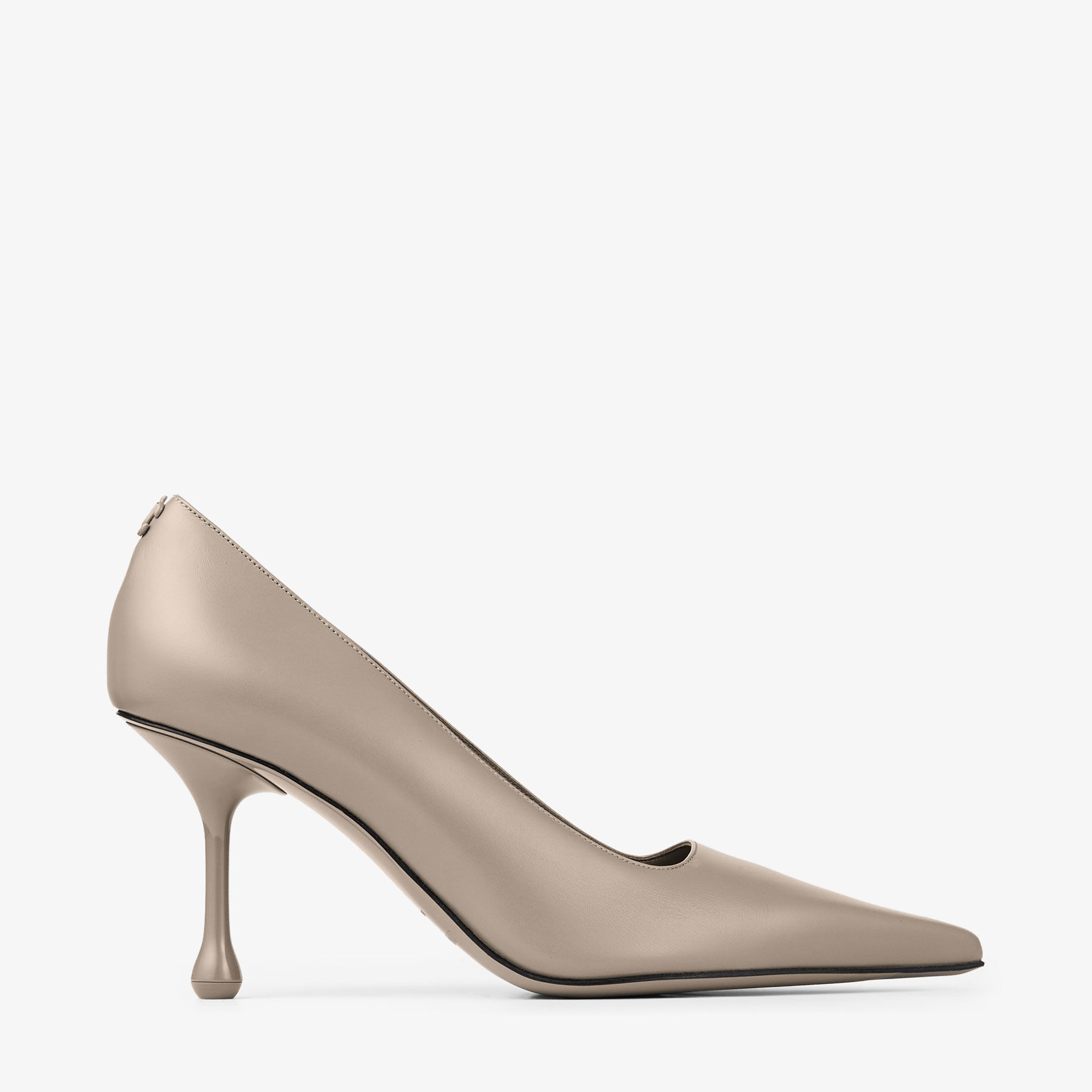 Ixia 80 Taupe Leather Pumps