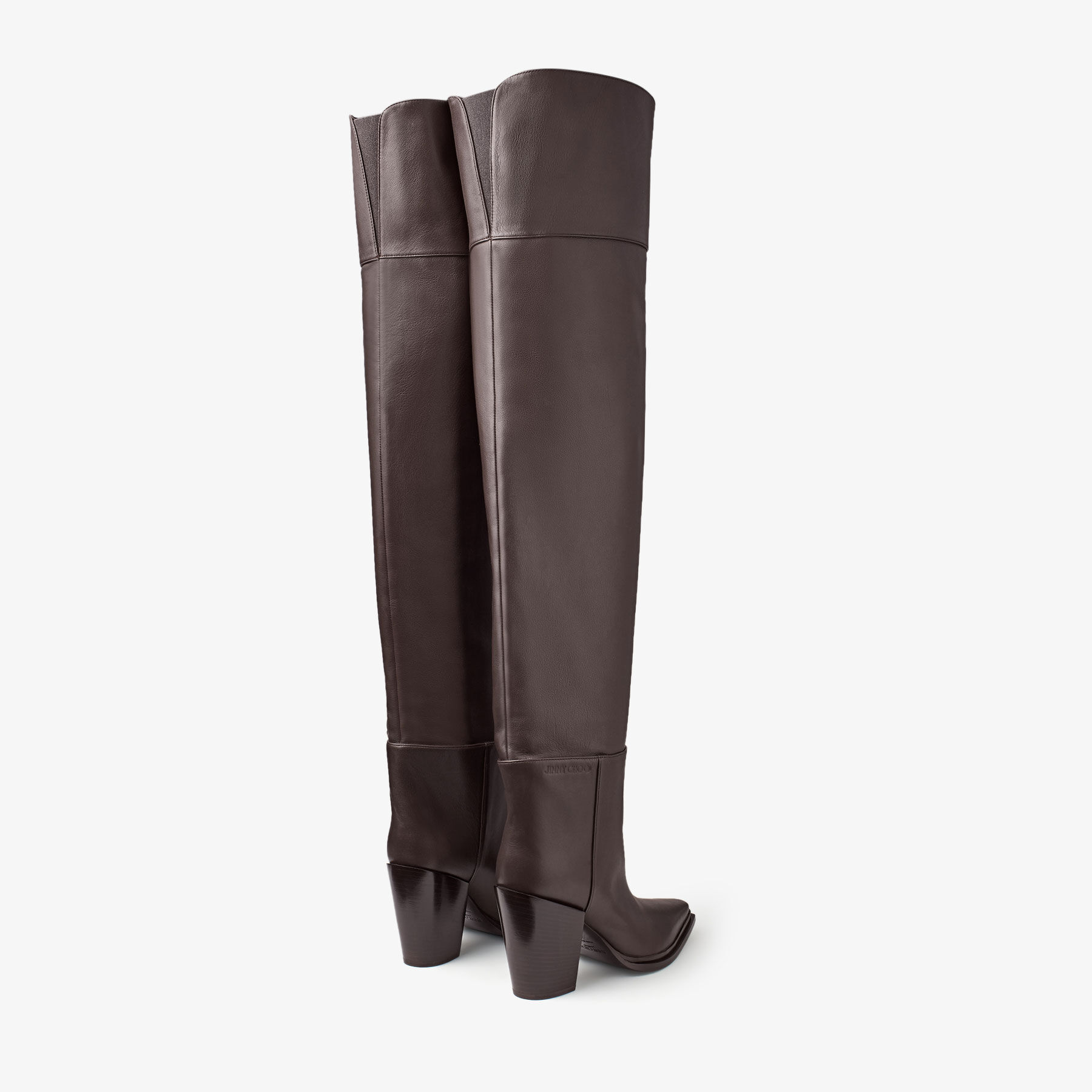 Cece Over The Knee Boot 80 Coffee Leather Over-The-Knee Boots