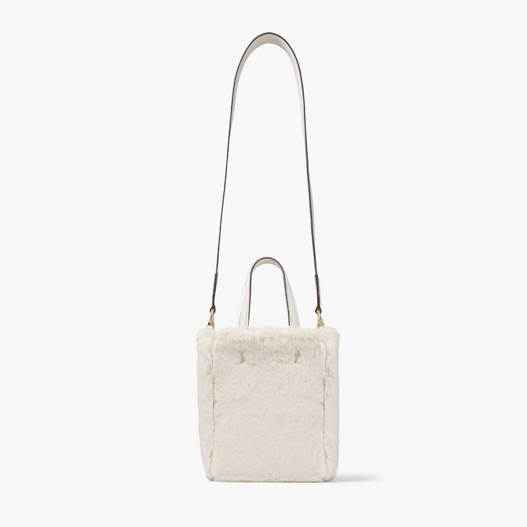 Lenny North-South S Latte Faux Fur Tote Bag