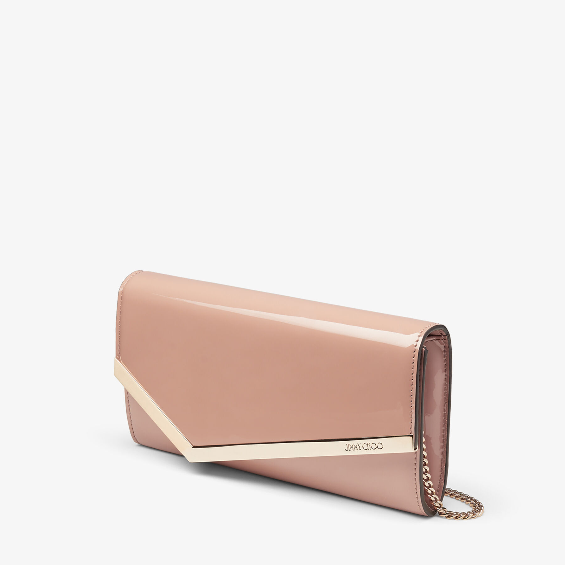 Emmie Ballet Pink Patent Clutch Bag